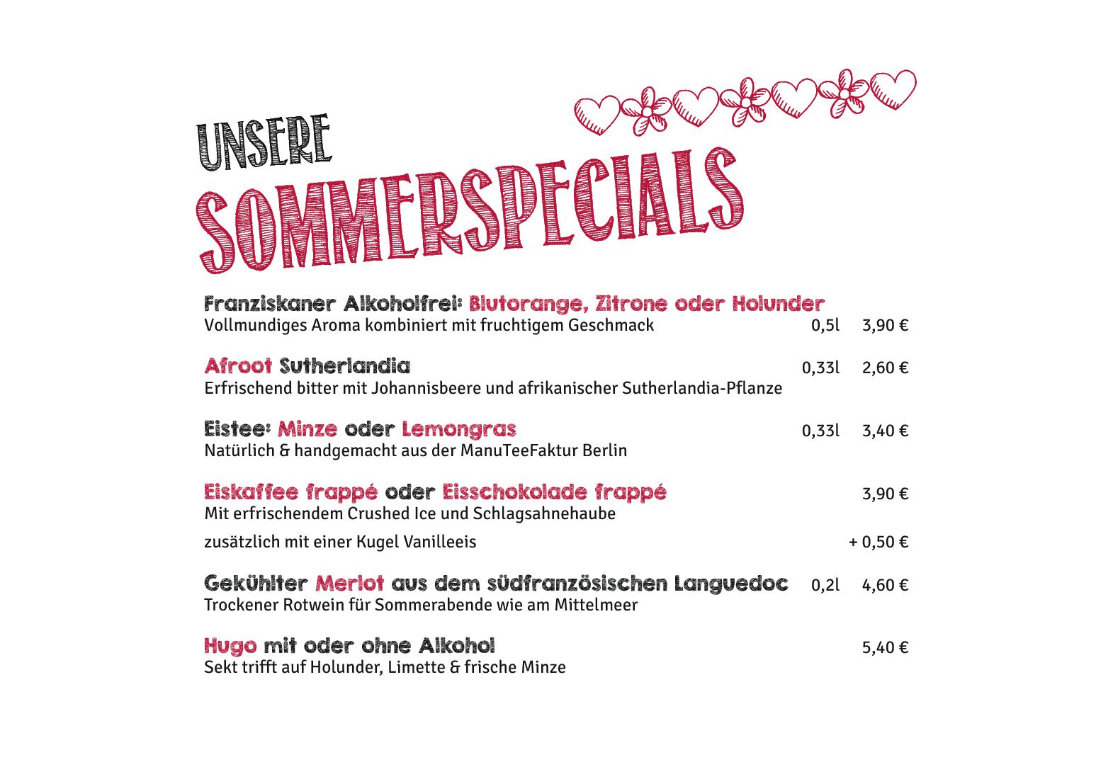 Speisekarte