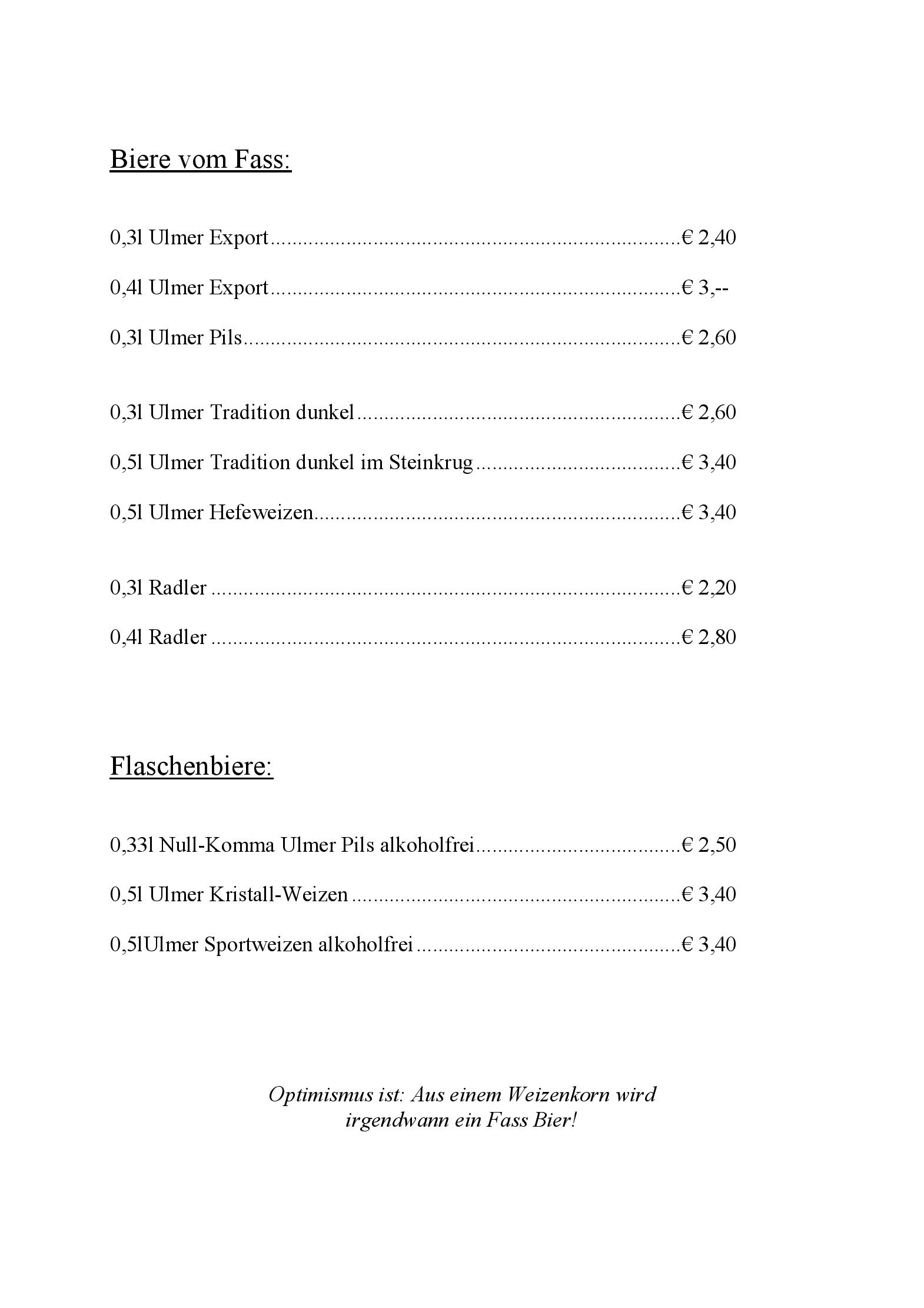 Speisekarte