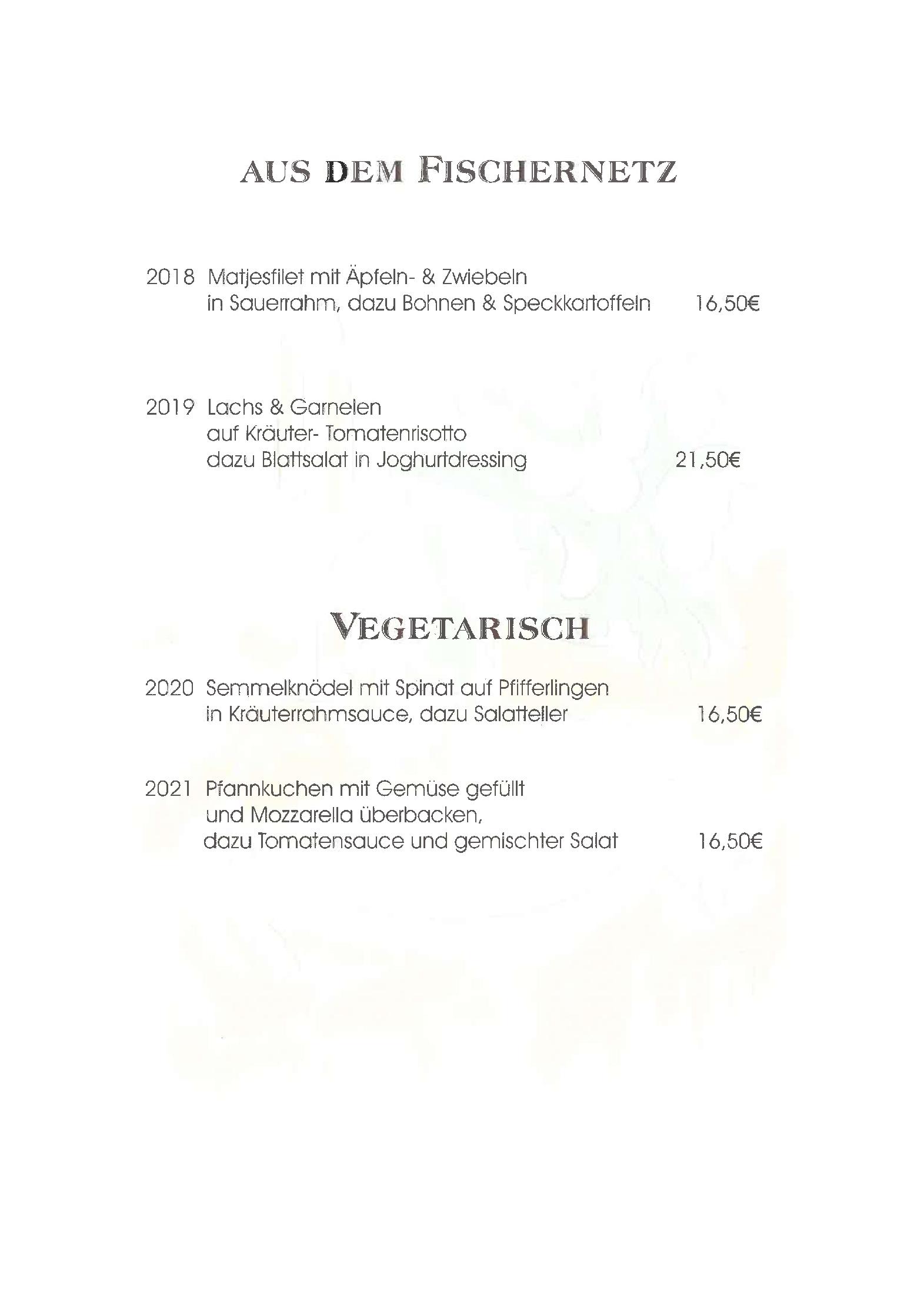 Speisekarte