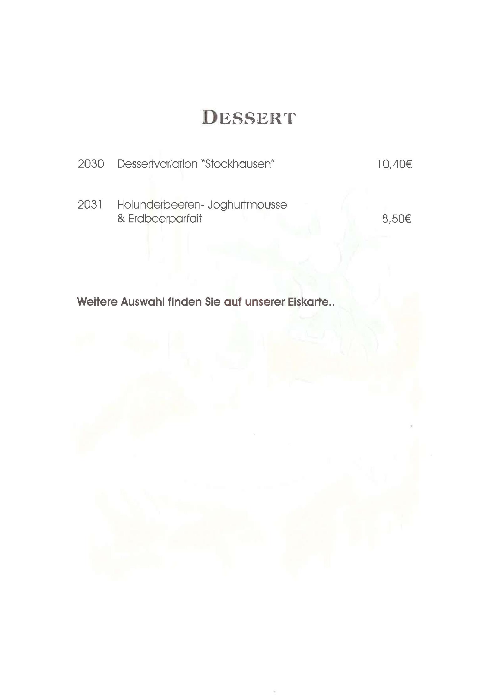 Speisekarte