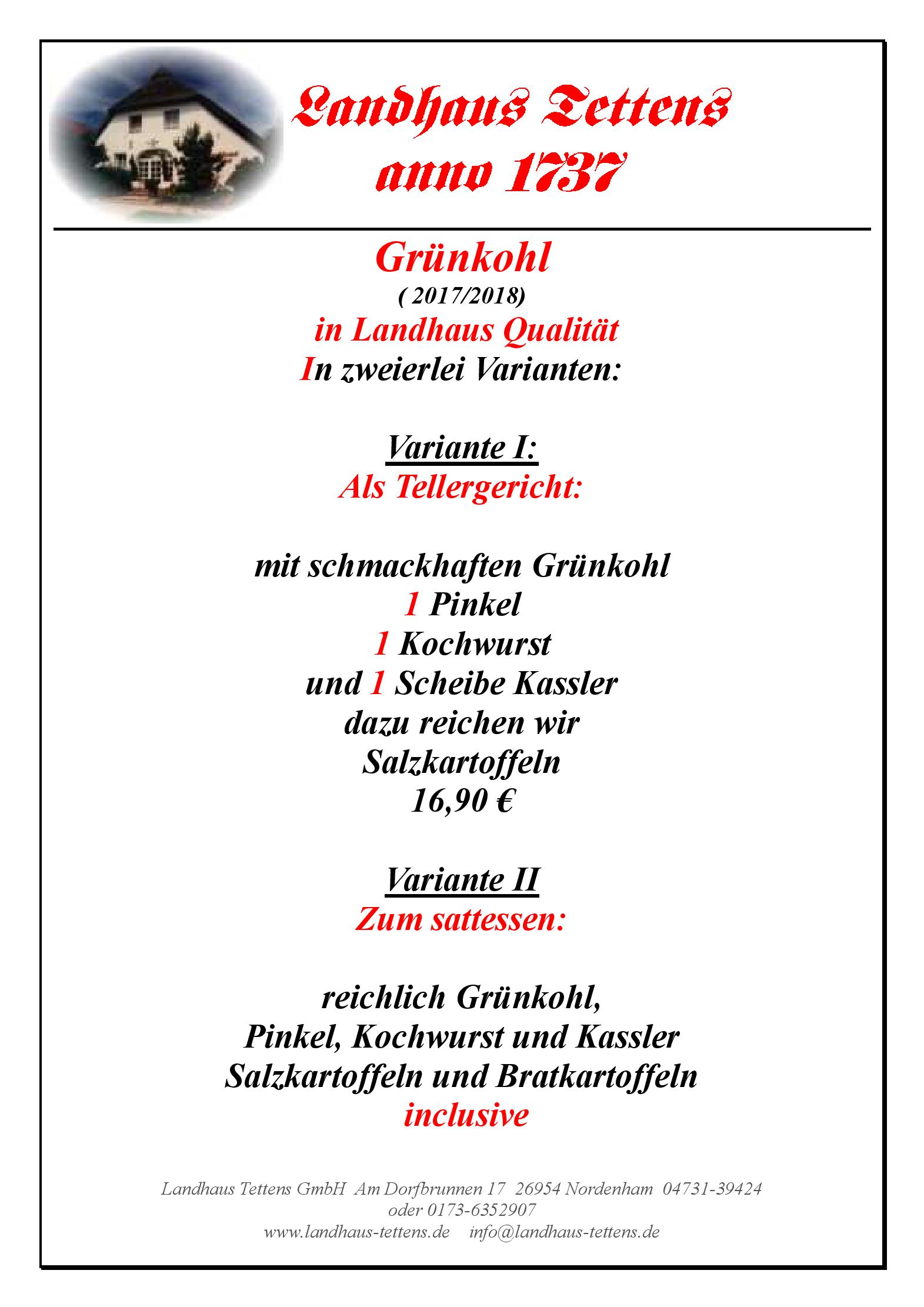 Speisekarte