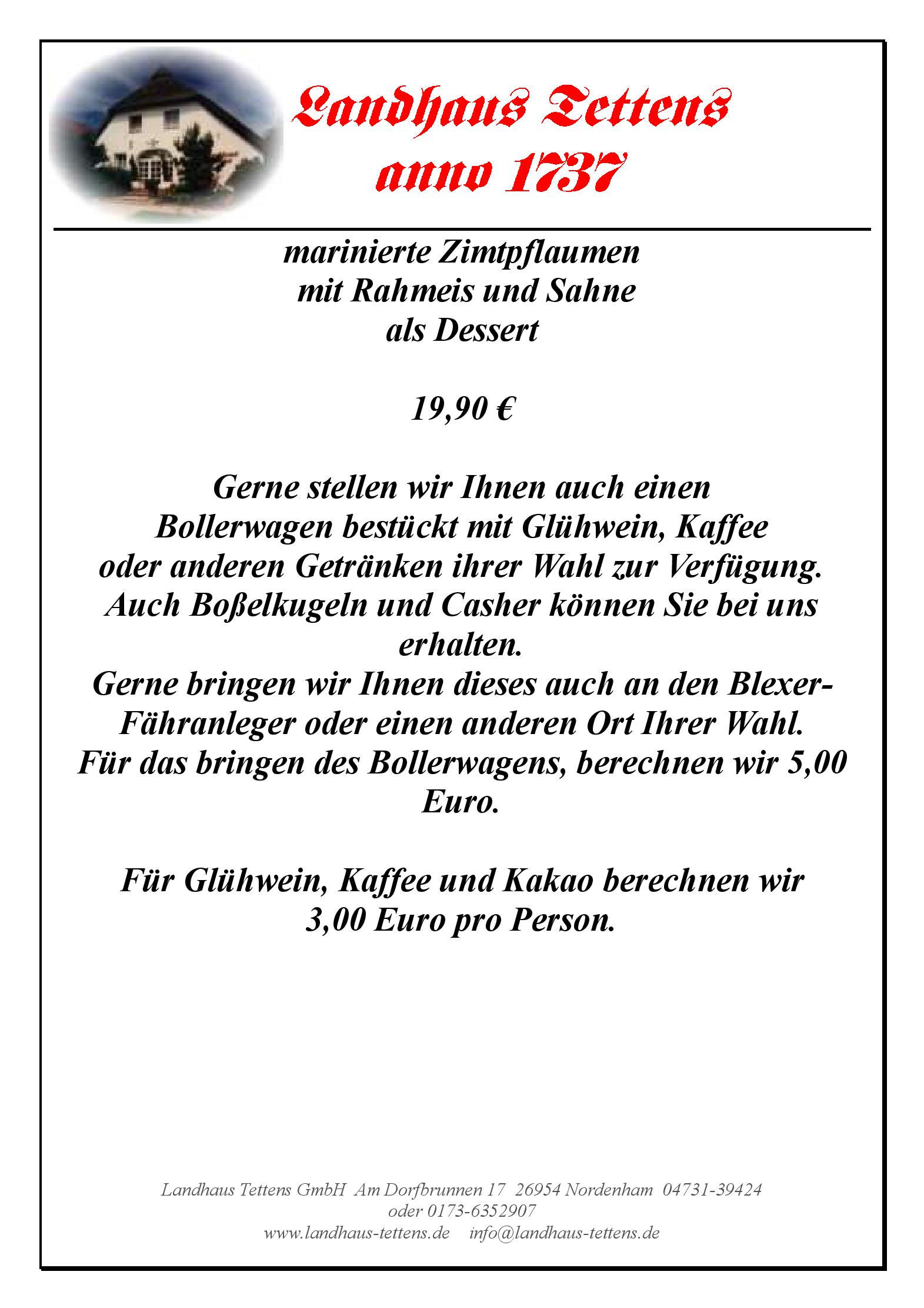 Speisekarte