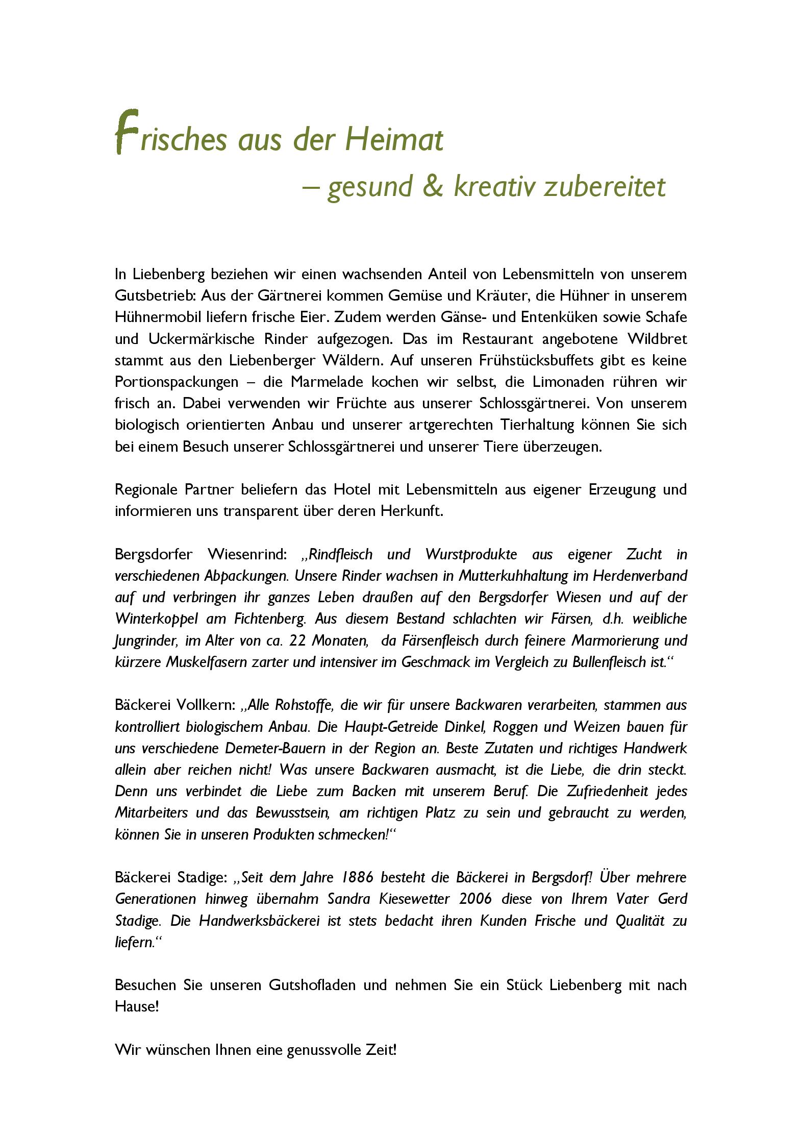 Speisekarte