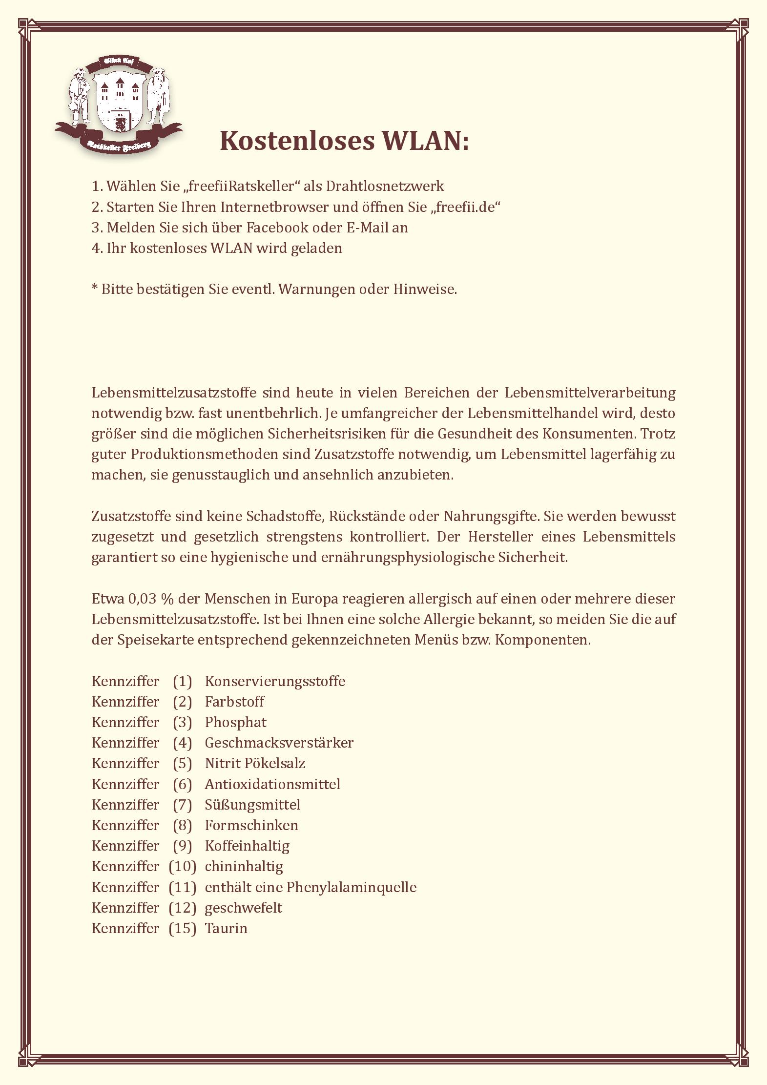 Speisekarte