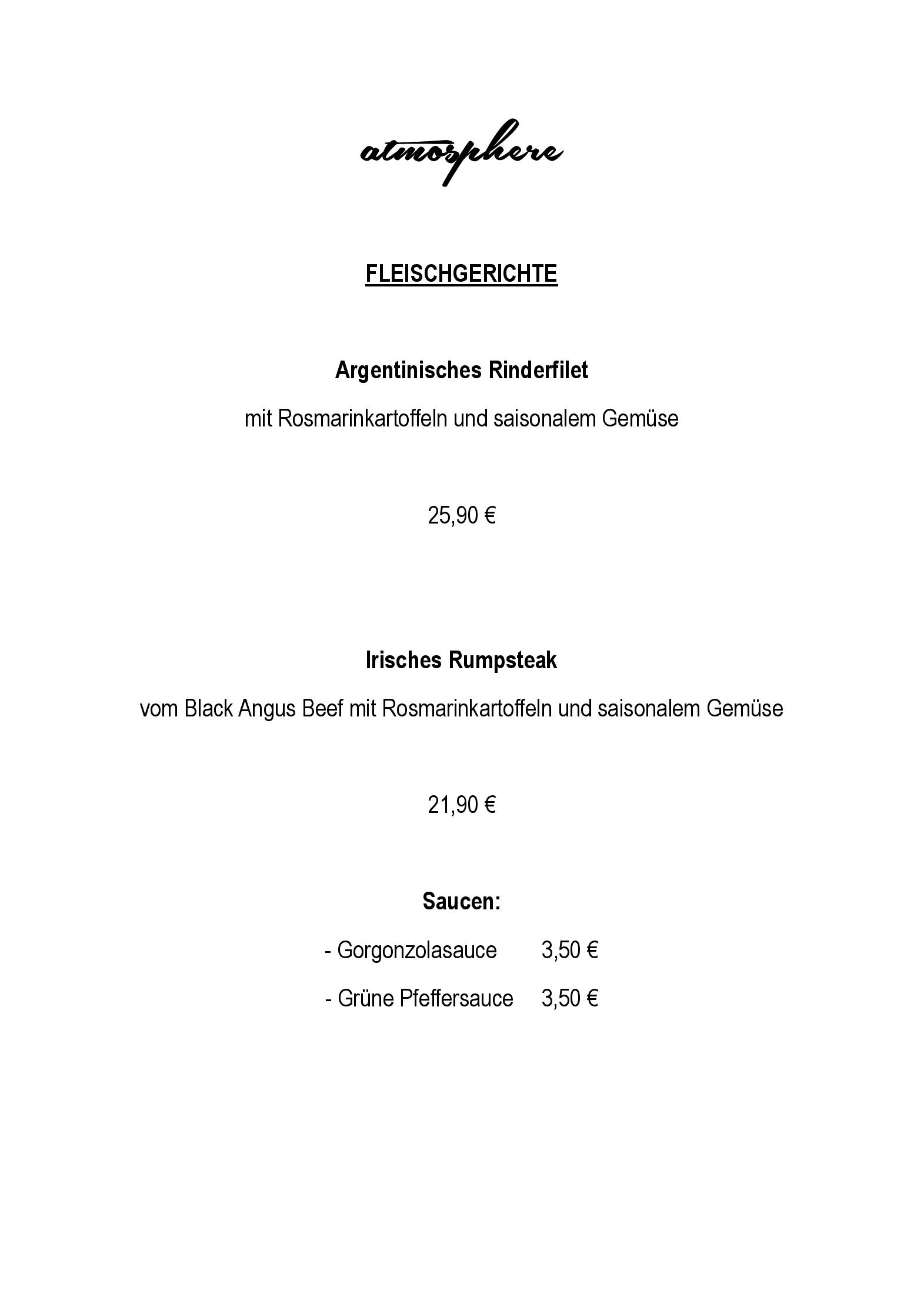 Speisekarte
