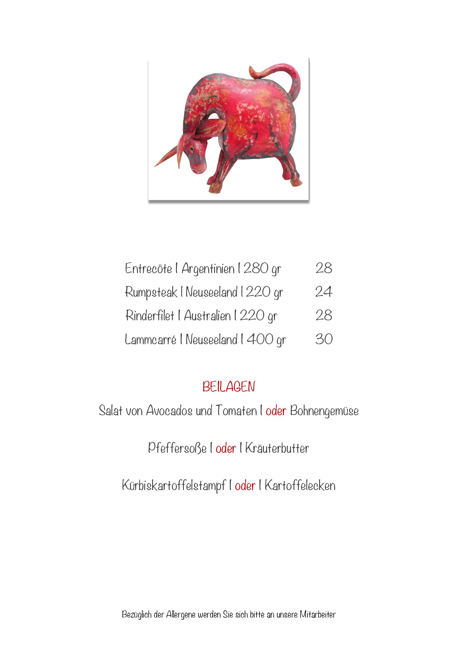 Speisekarte