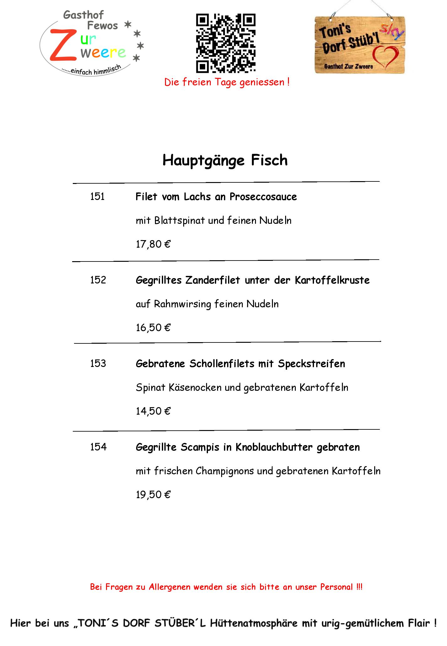 Speisekarte