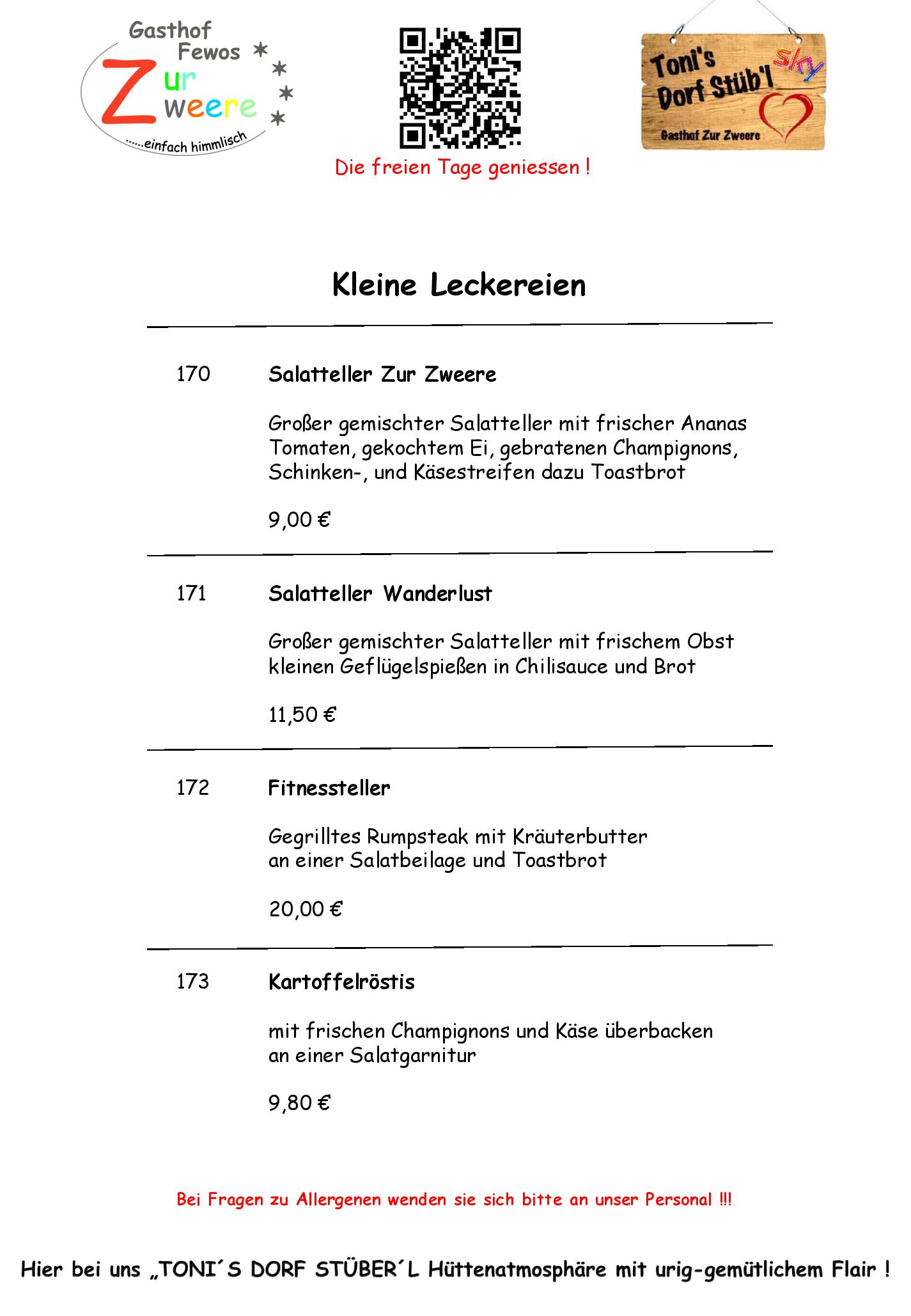 Speisekarte