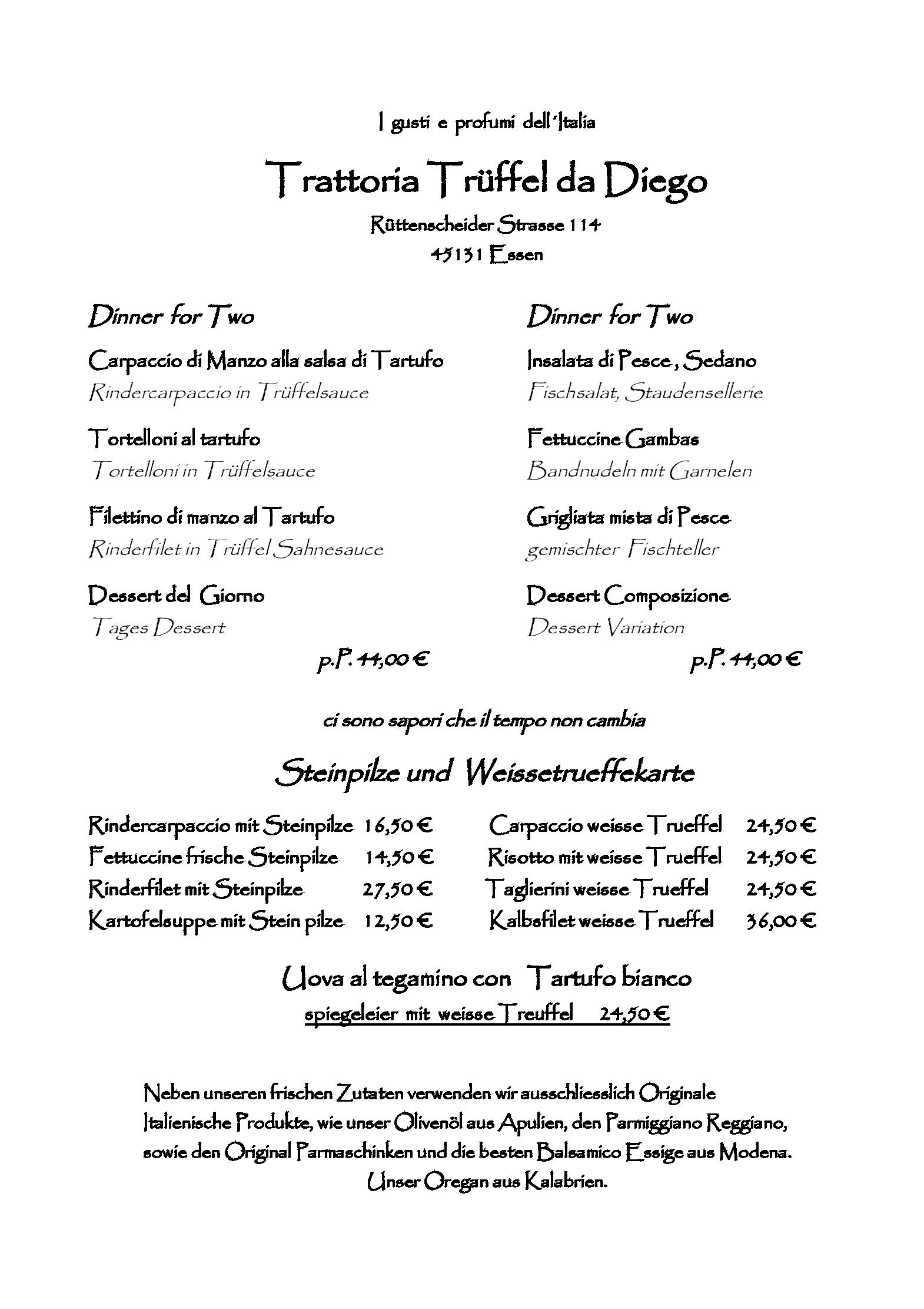 Speisekarte