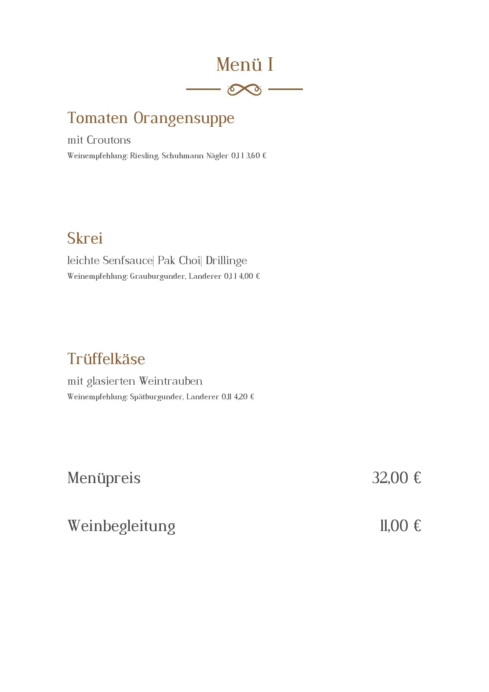Speisekarte