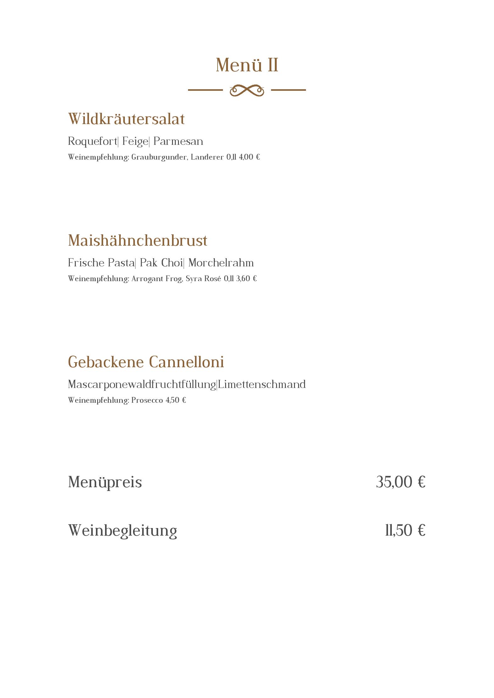 Speisekarte