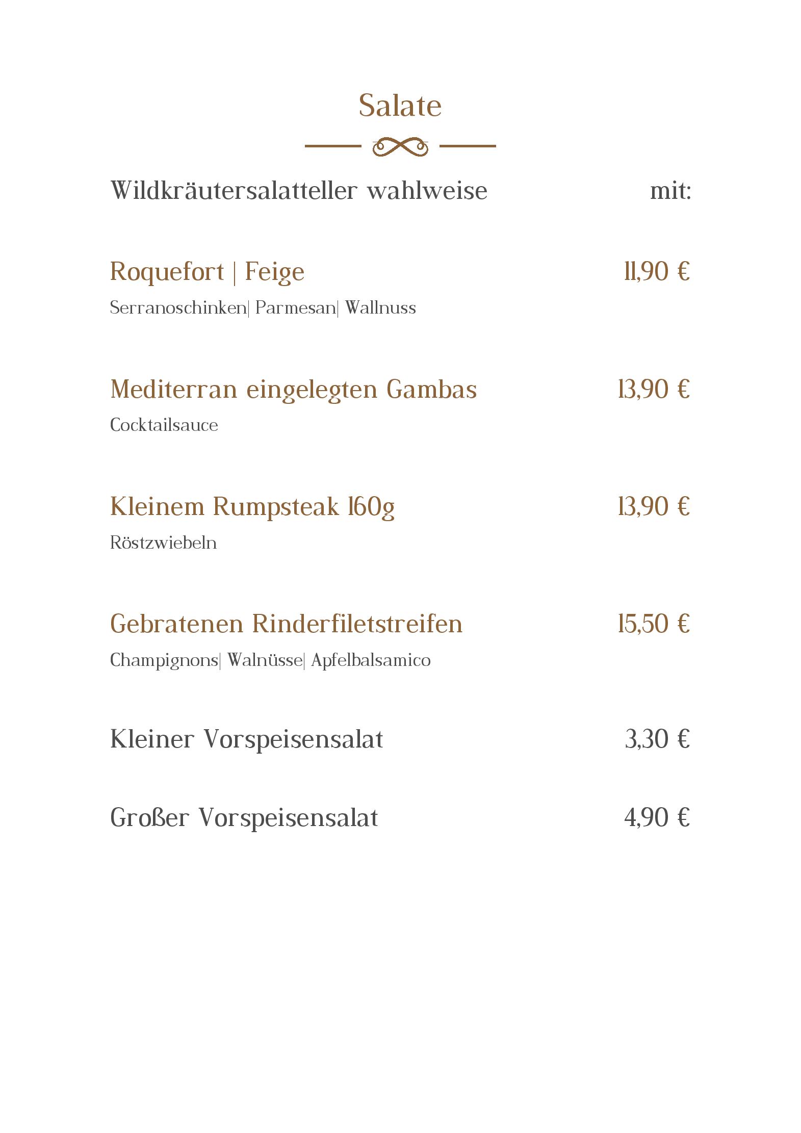 Speisekarte