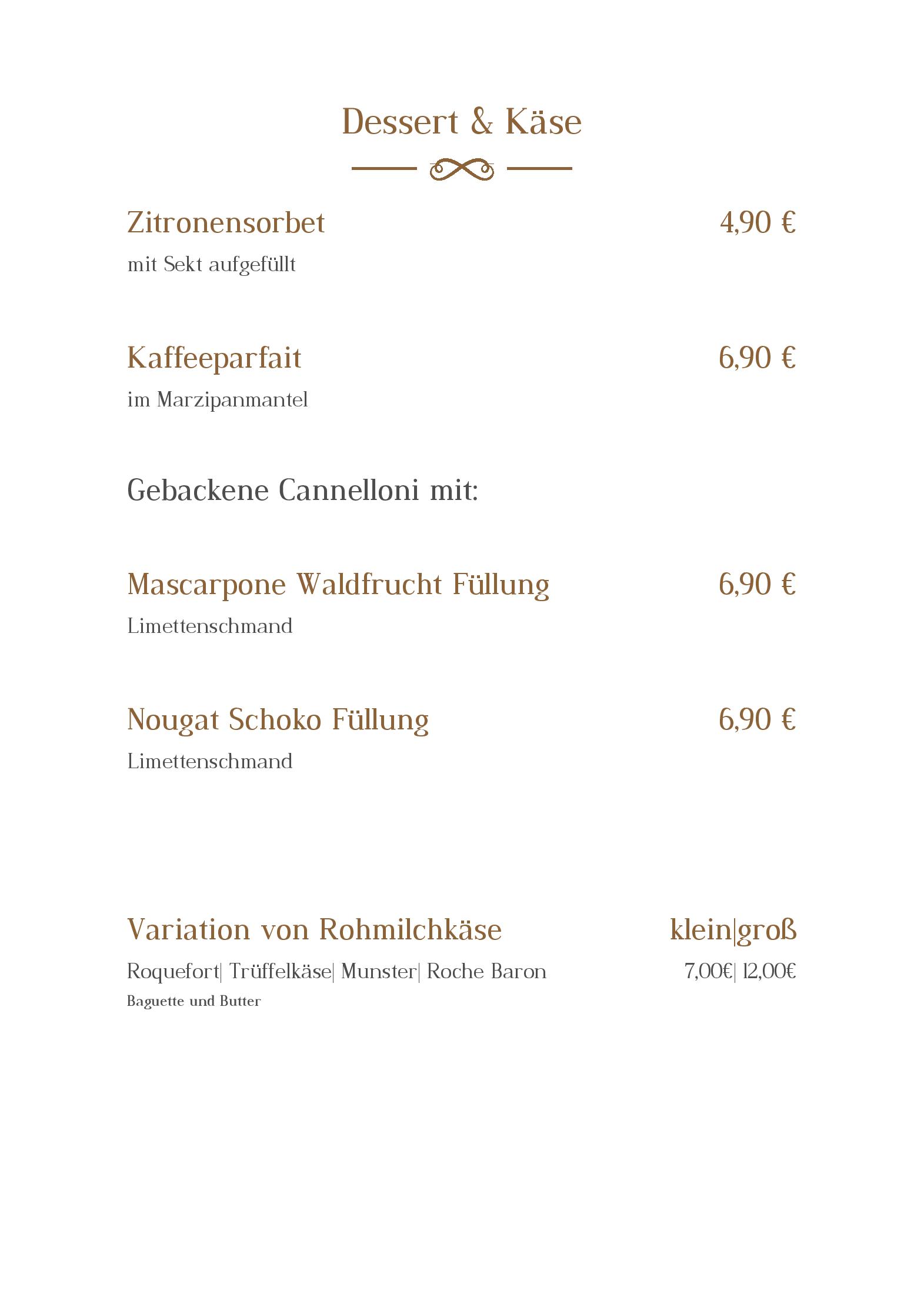 Speisekarte