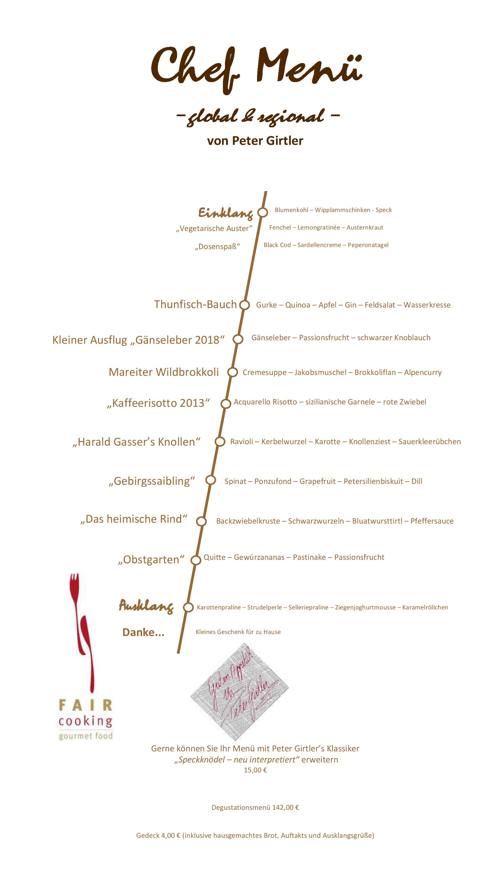 Speisekarte