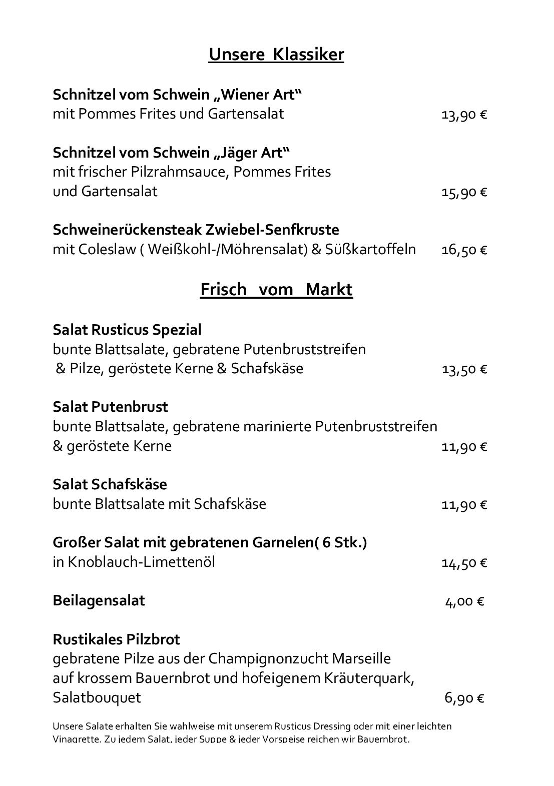 Speisekarte ab 30.8.24