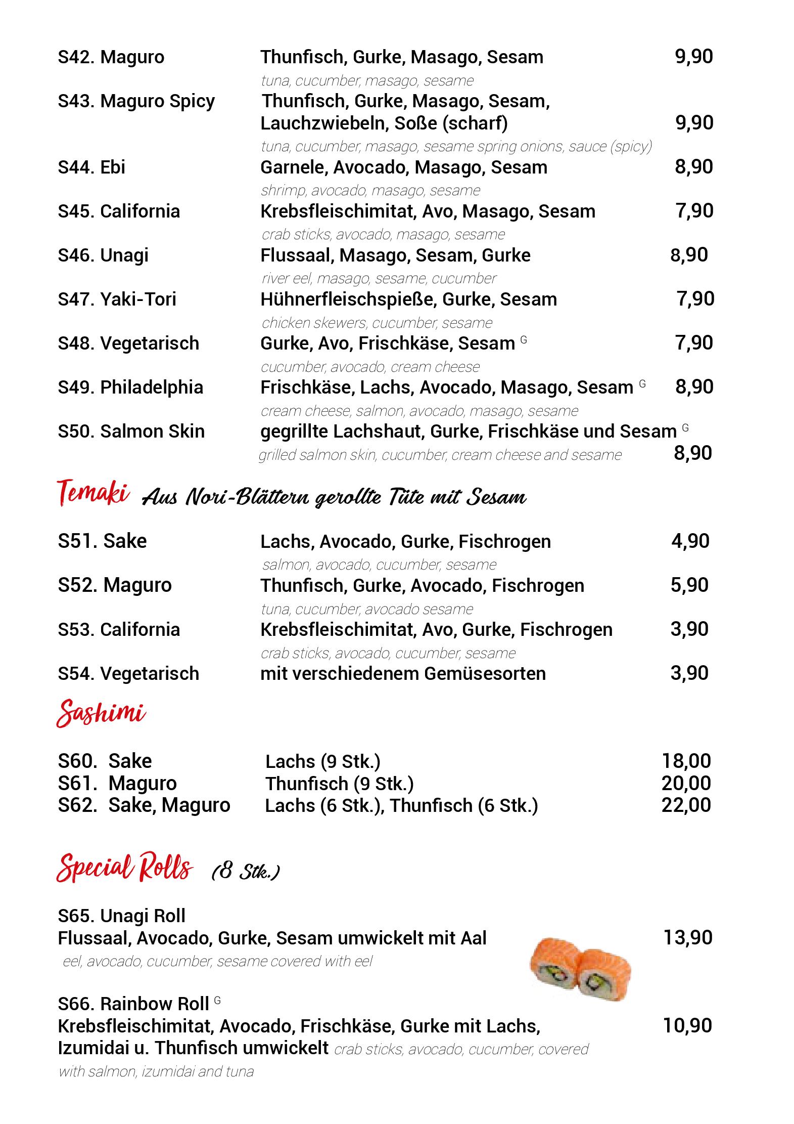 Speisekarte