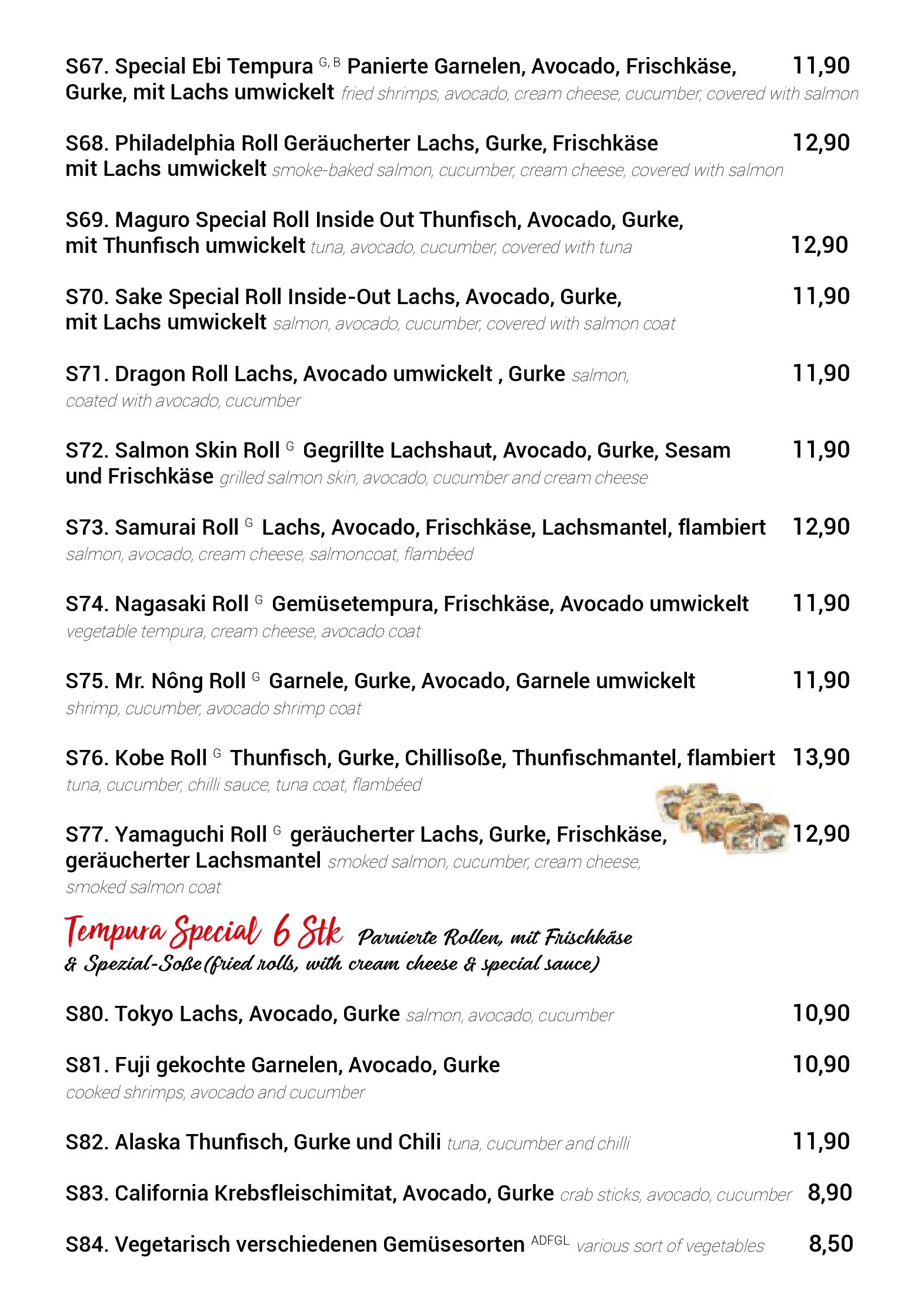 Speisekarte