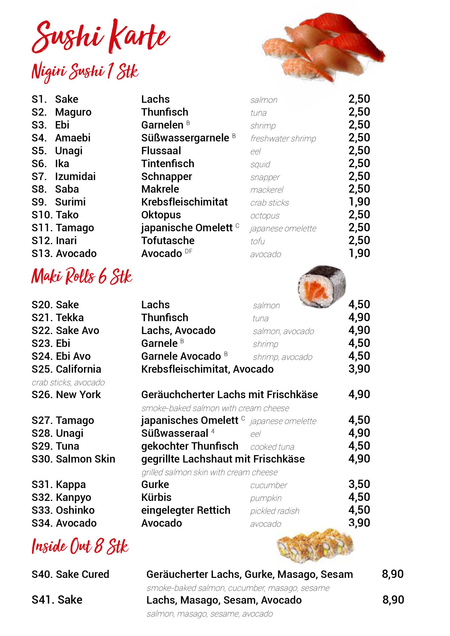 Speisekarte