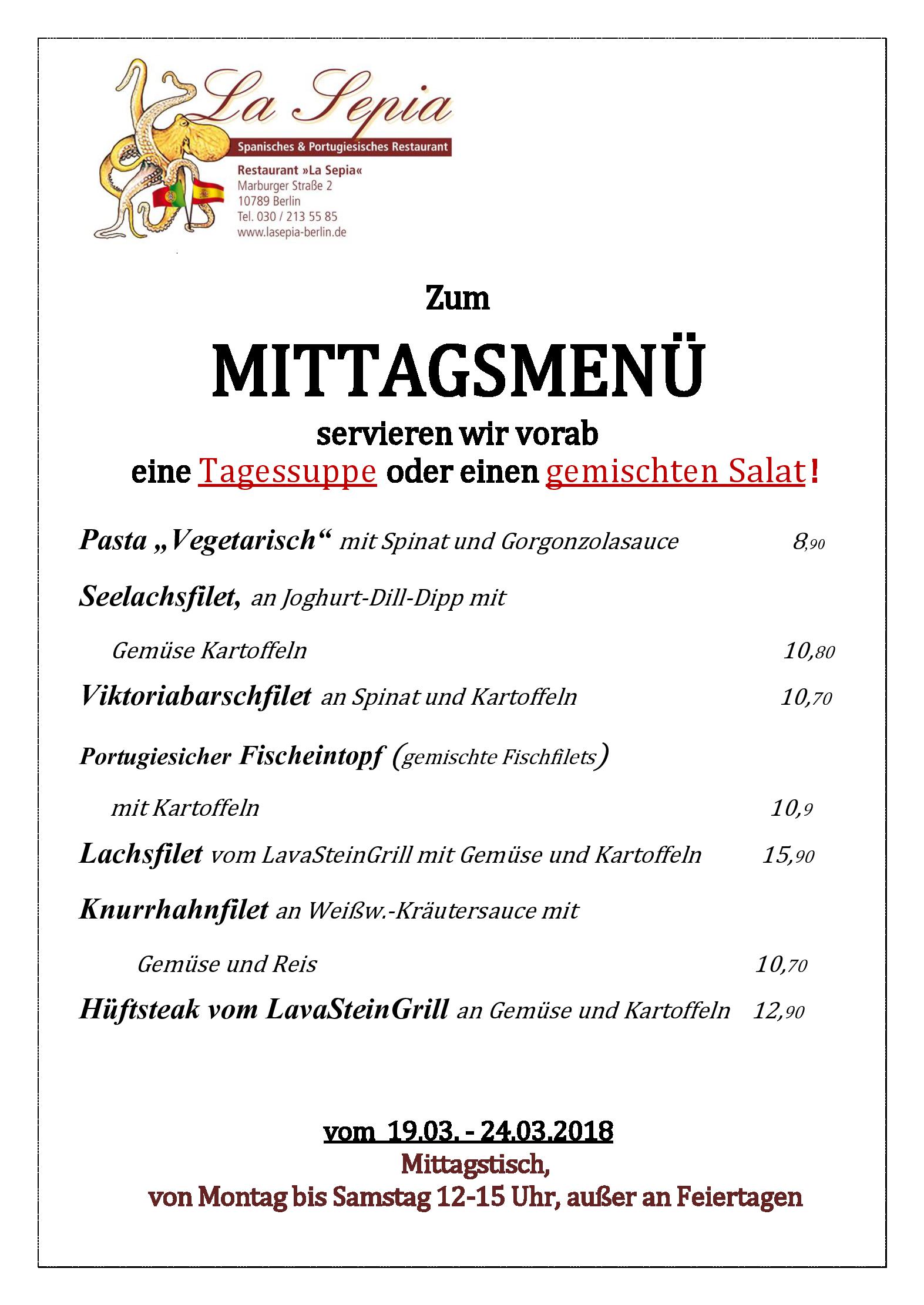 Speisekarte