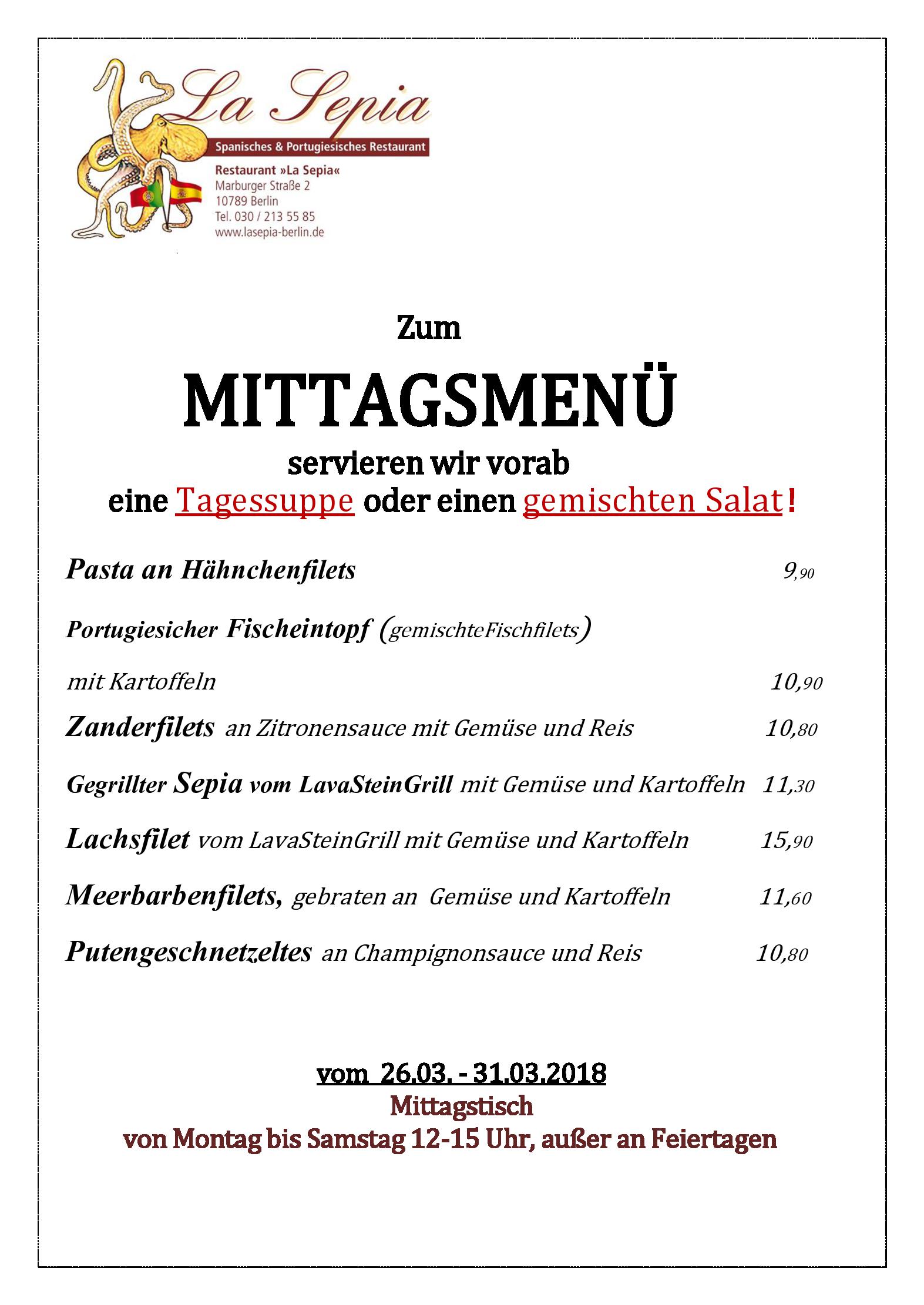 Speisekarte