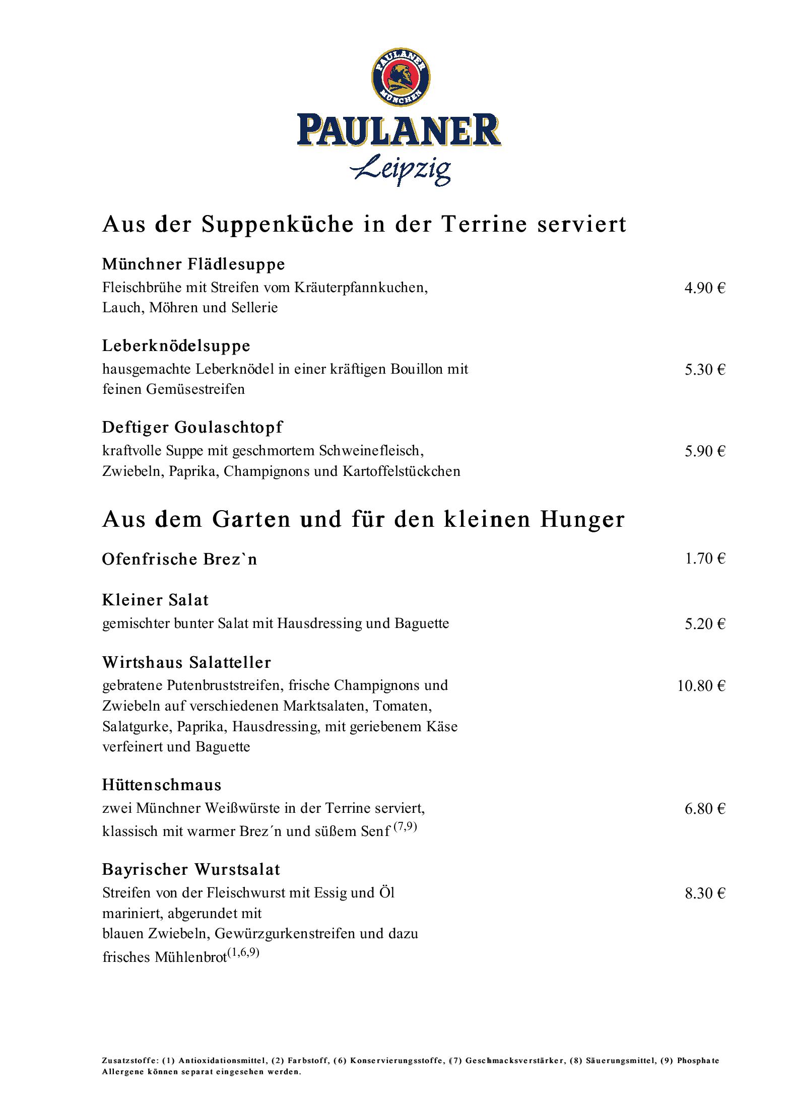 Speisekarte