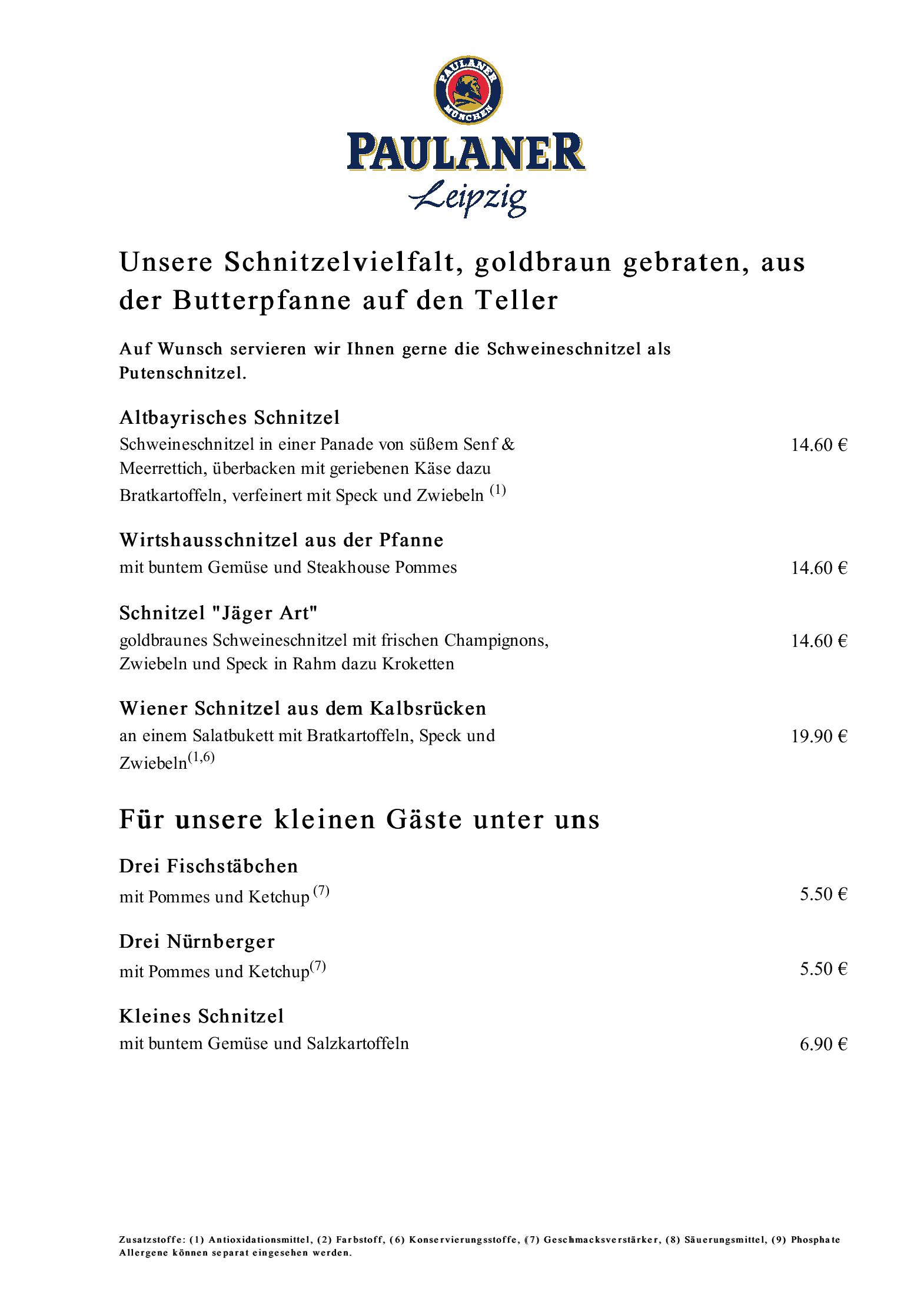Speisekarte