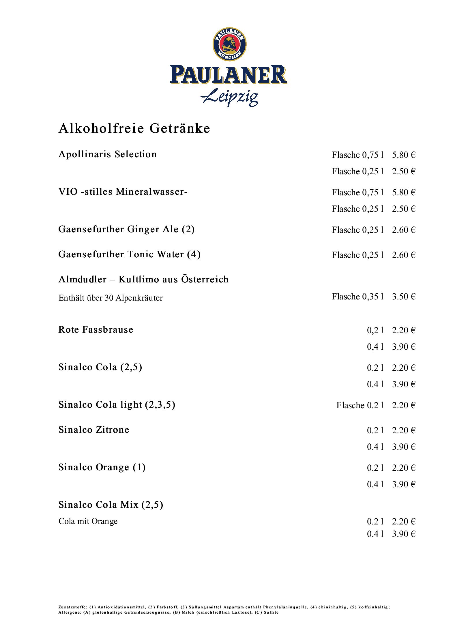 Speisekarte