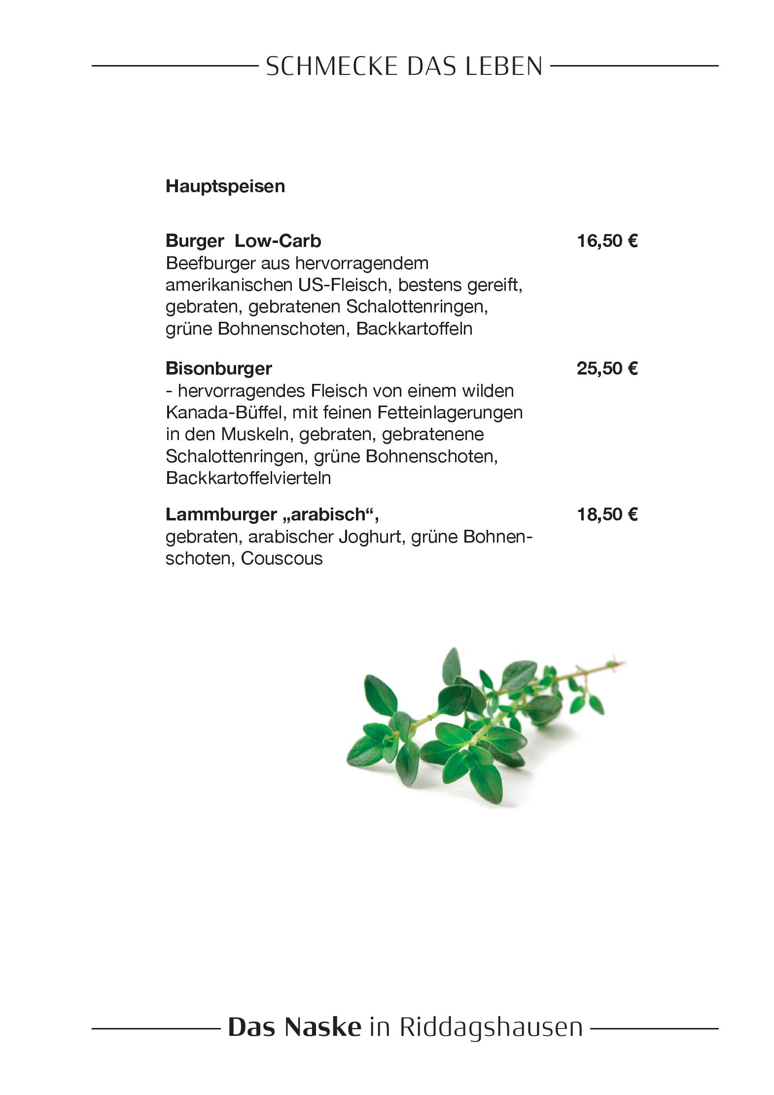Speisekarte