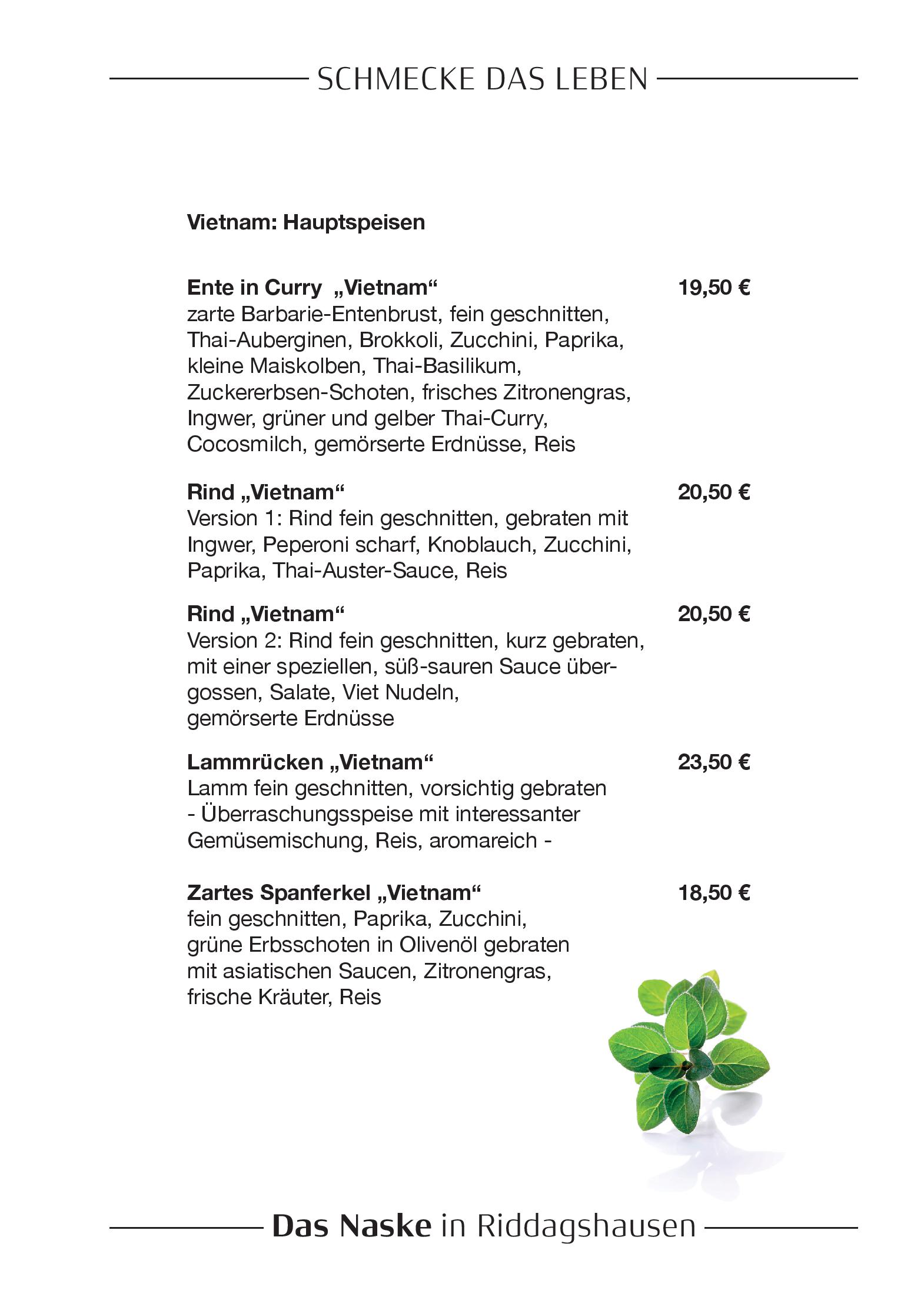 Speisekarte