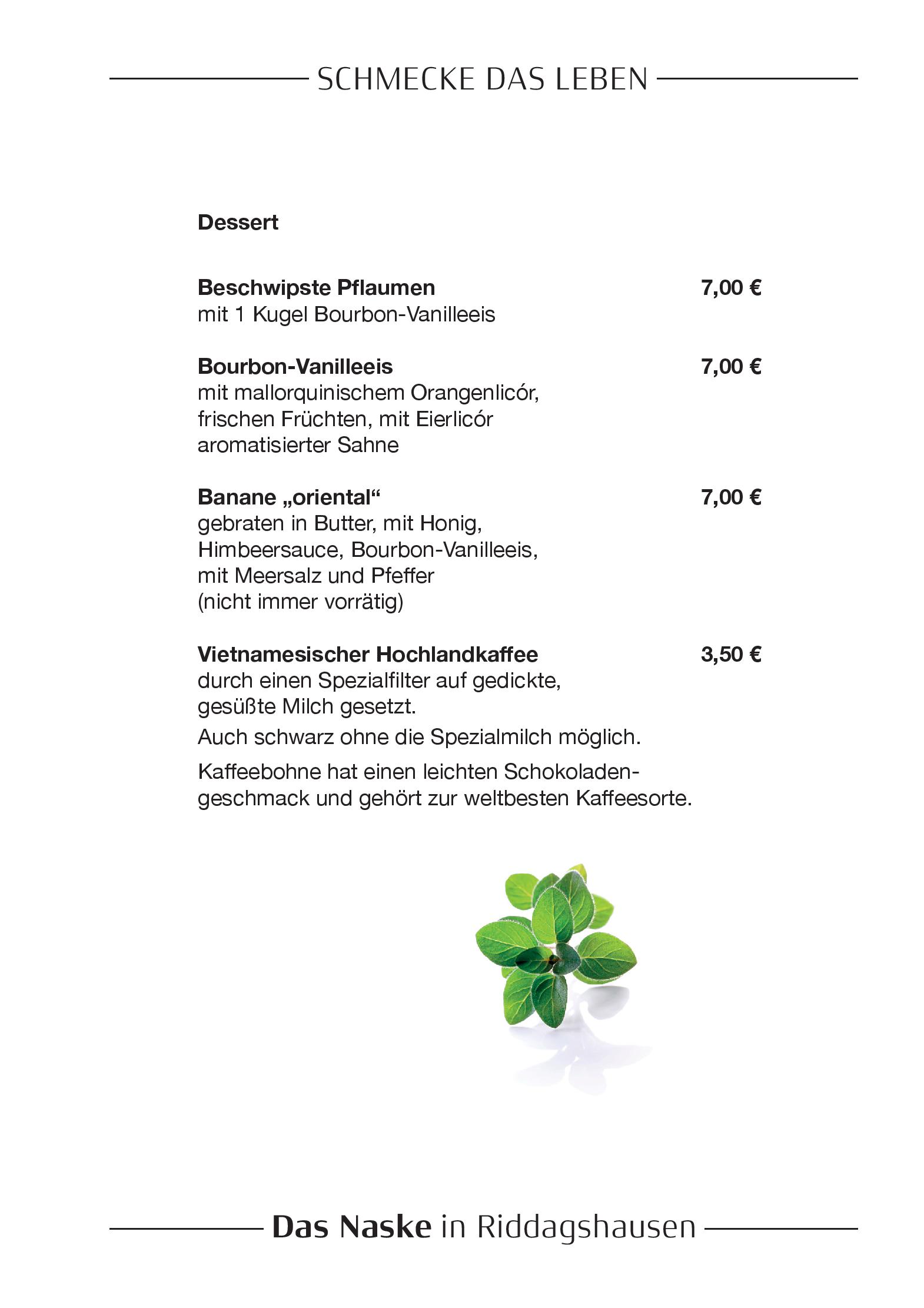Speisekarte