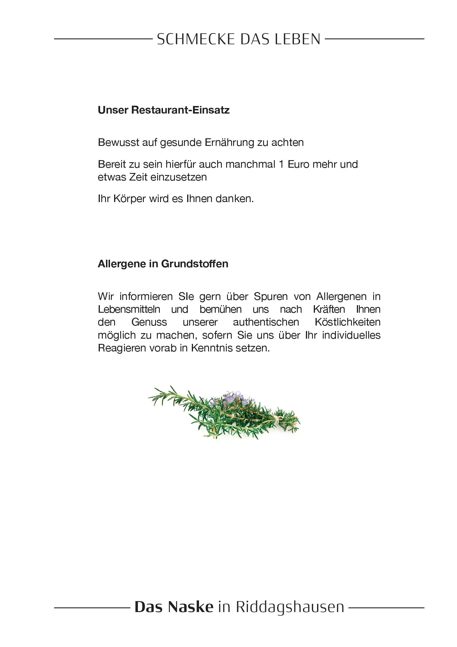 Speisekarte