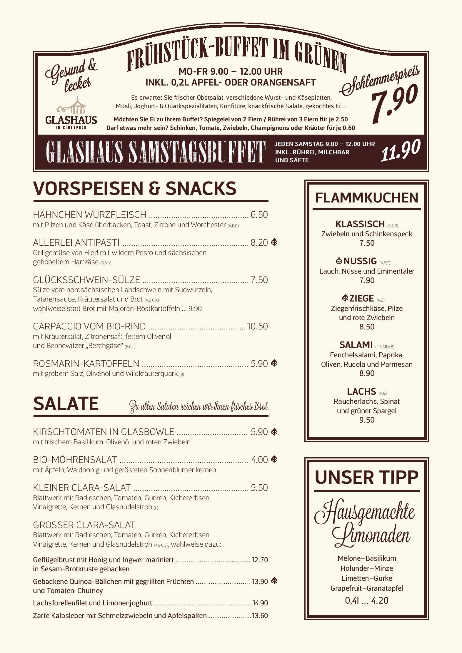 Speisekarte