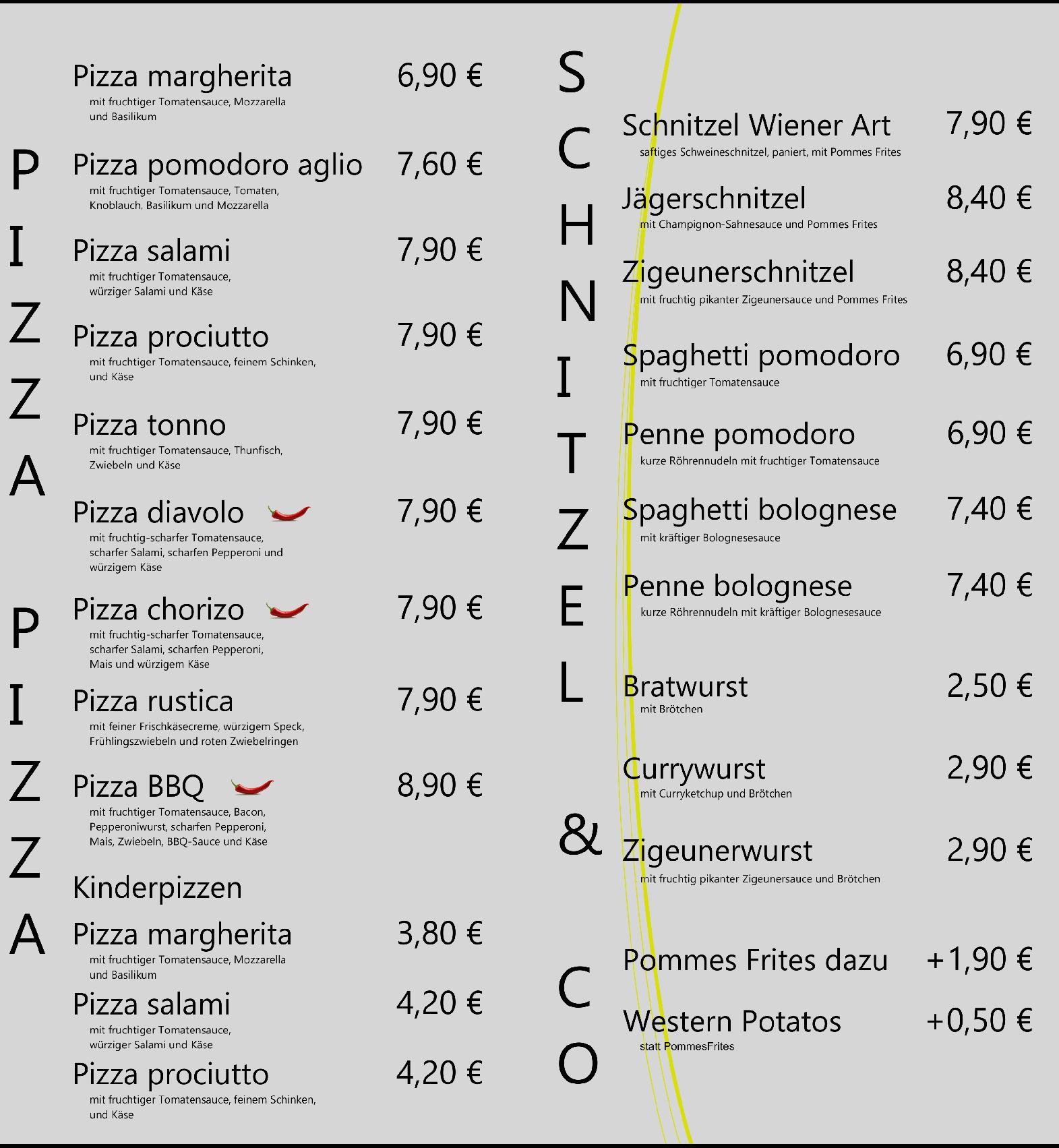 Speisekarte