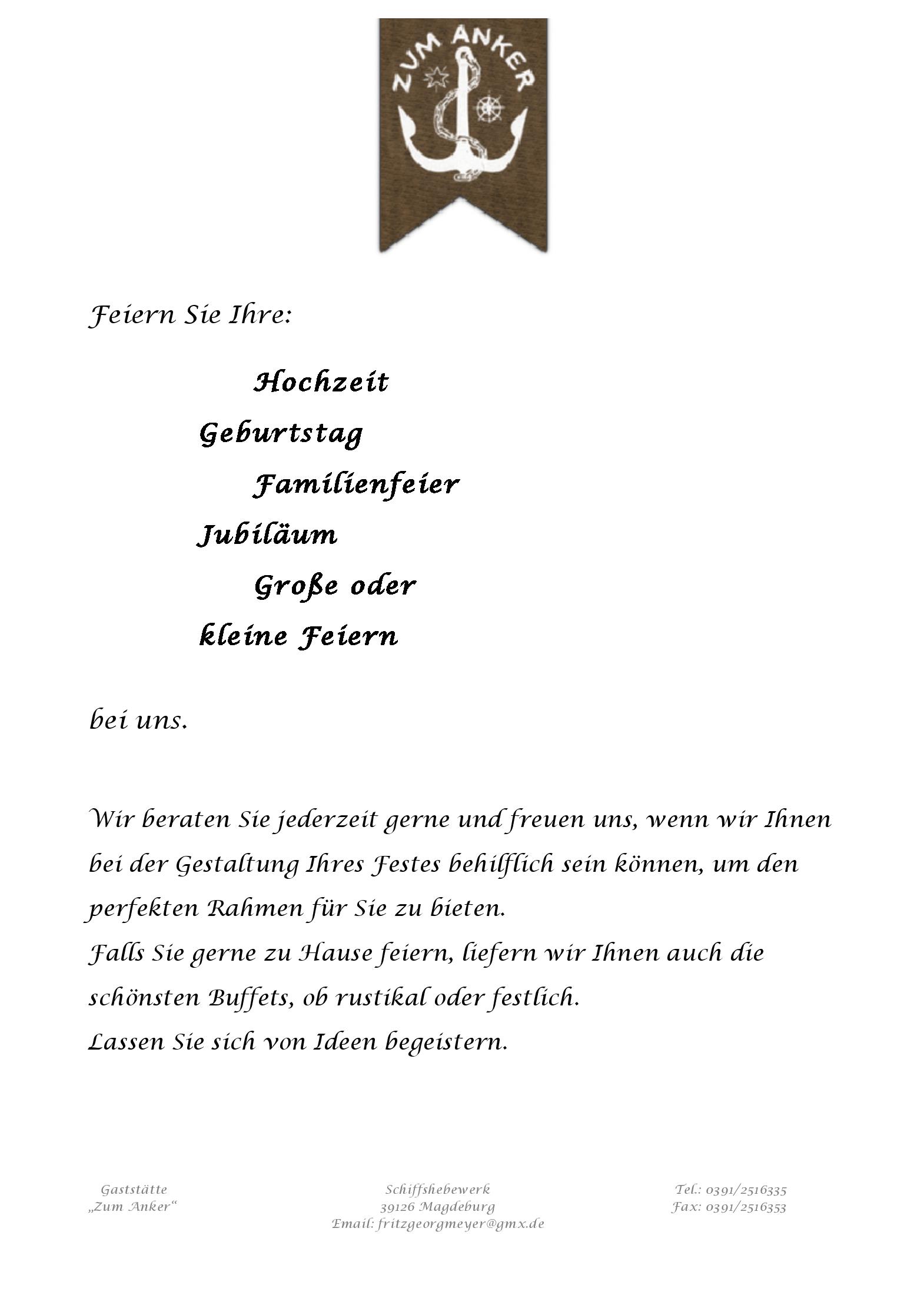 Speisekarte