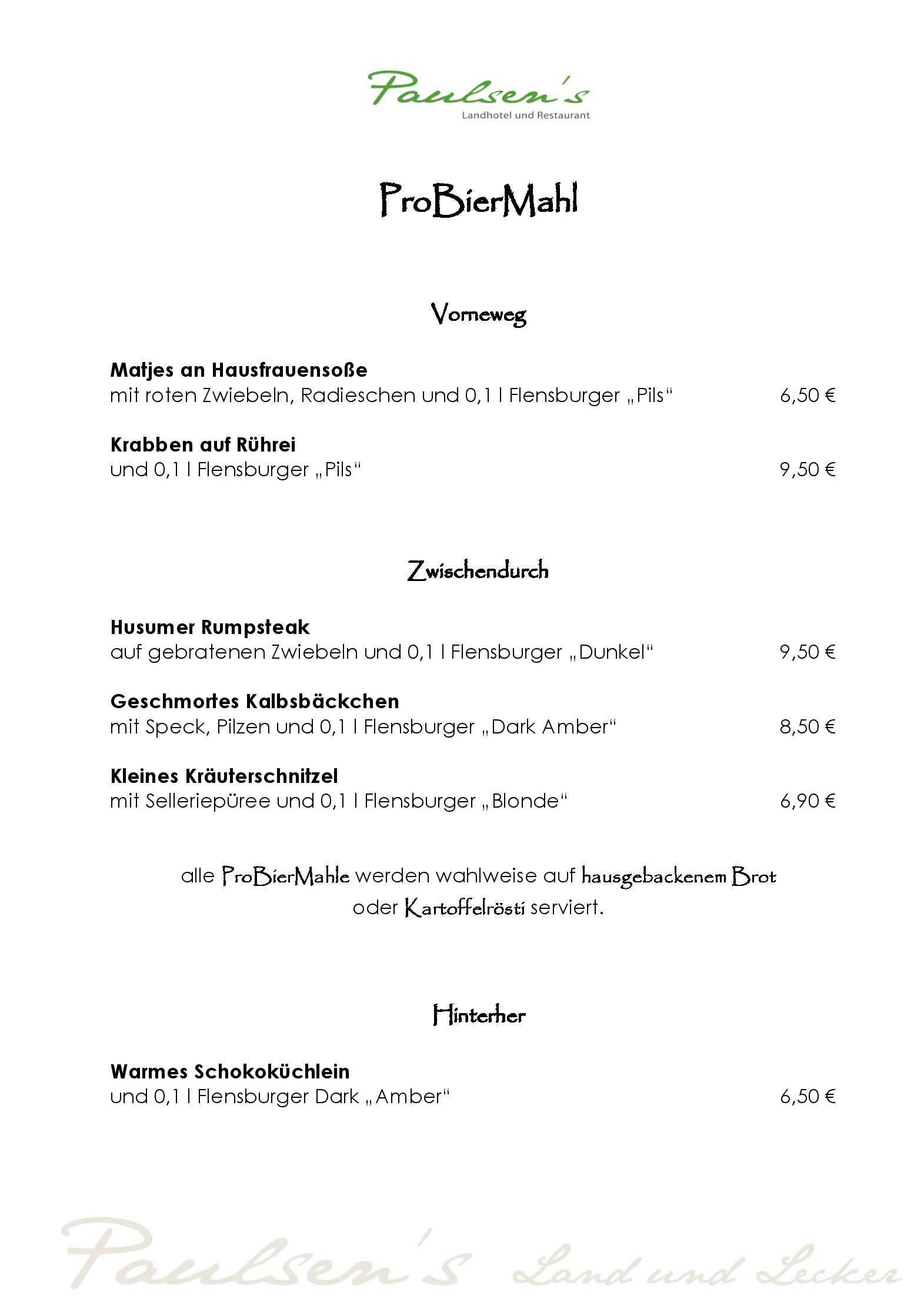 Speisekarte
