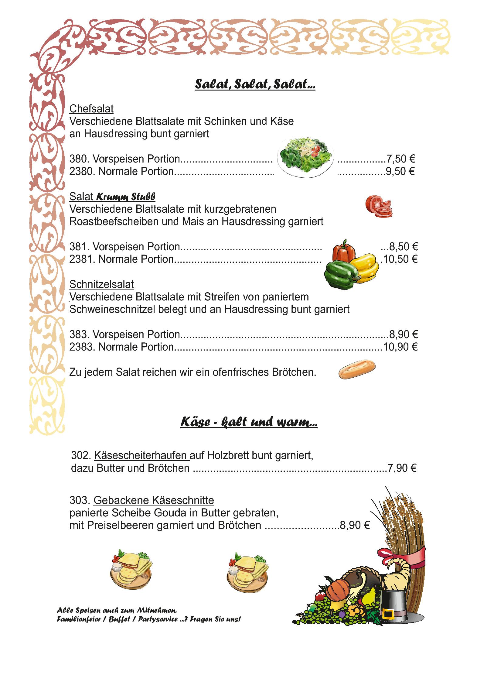 Speisekarte