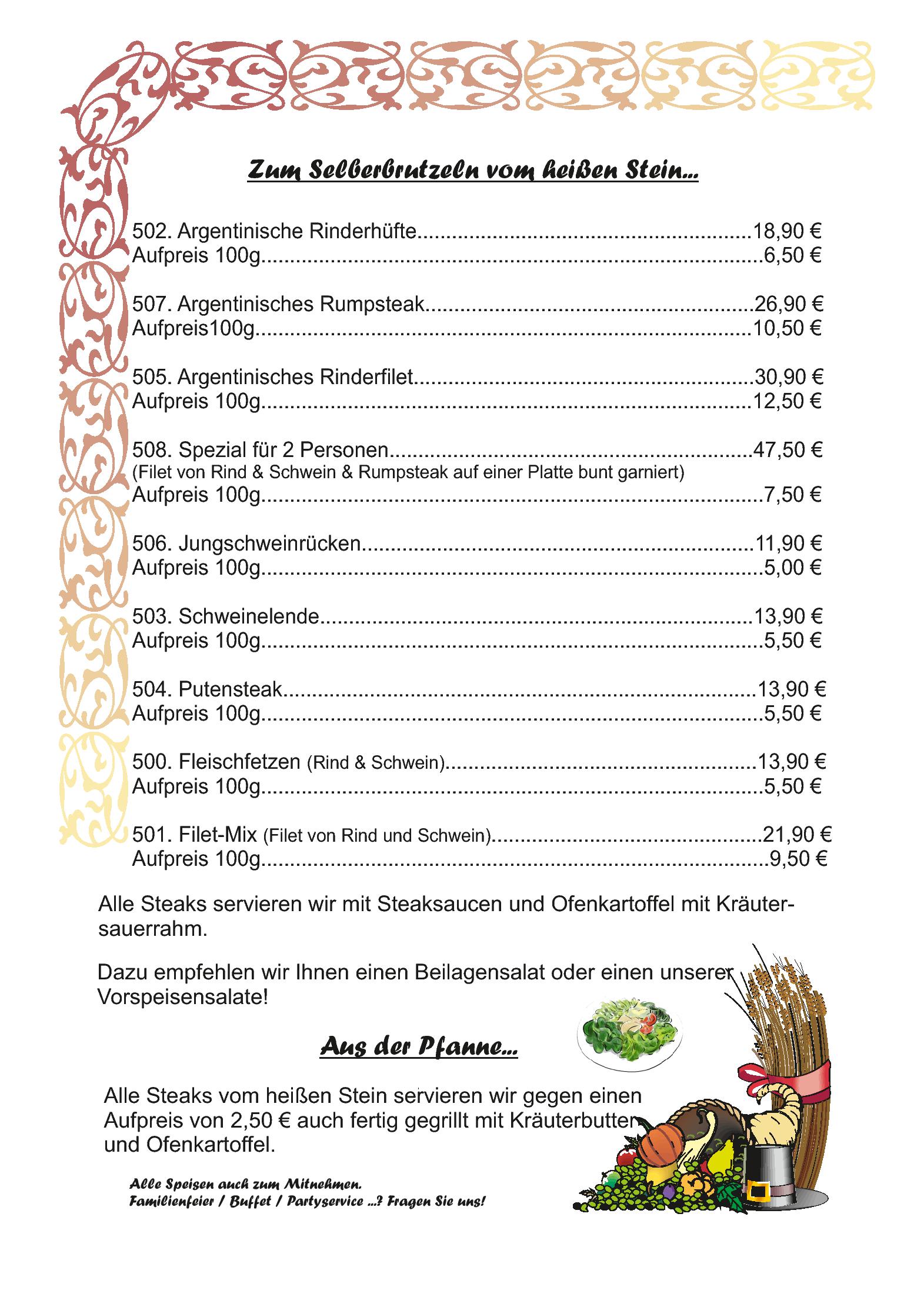 Speisekarte