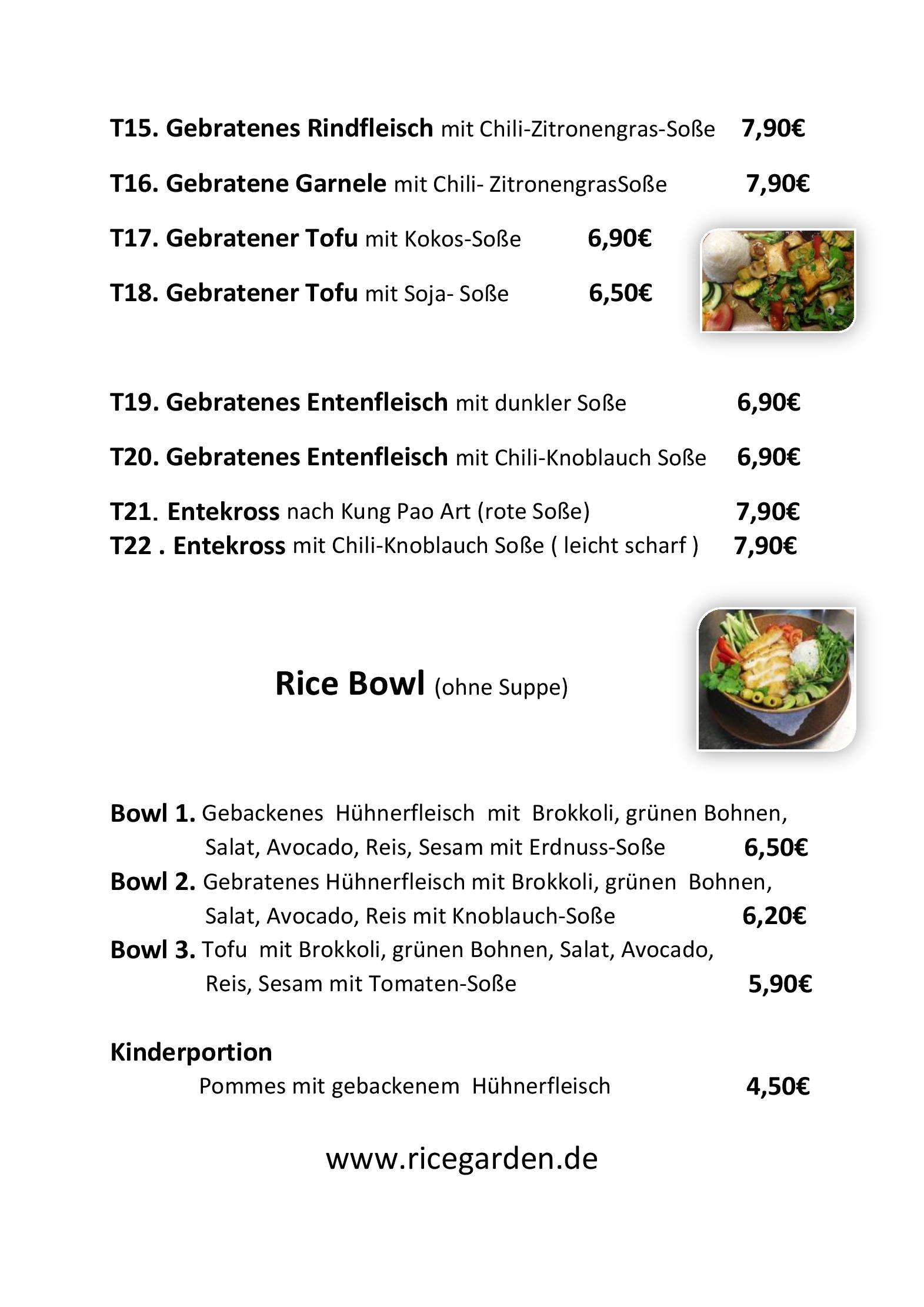 Speisekarte