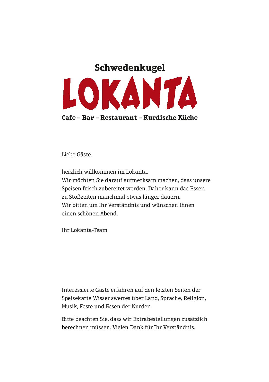 Speisekarte