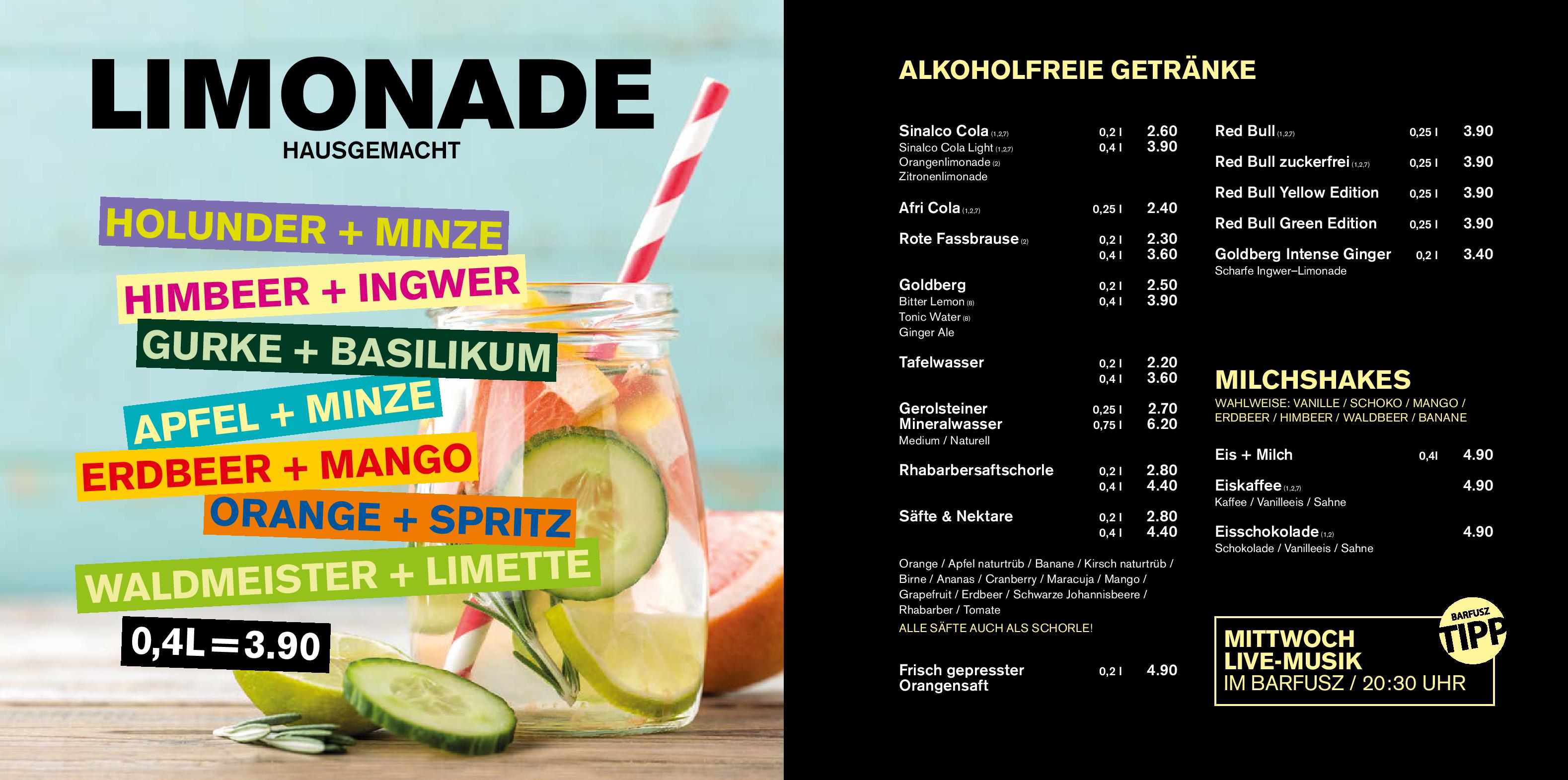 Speisekarte