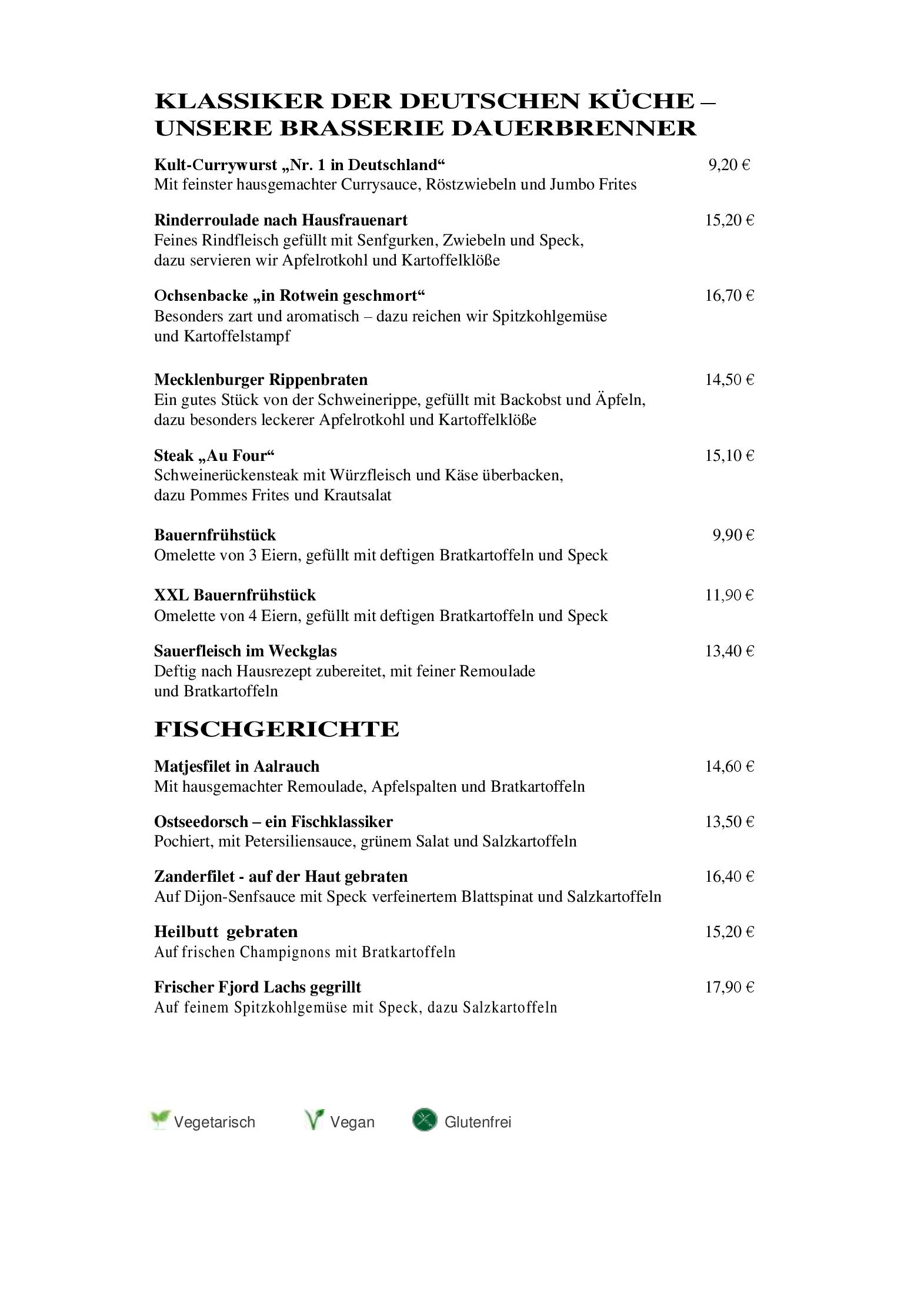 Speisekarte