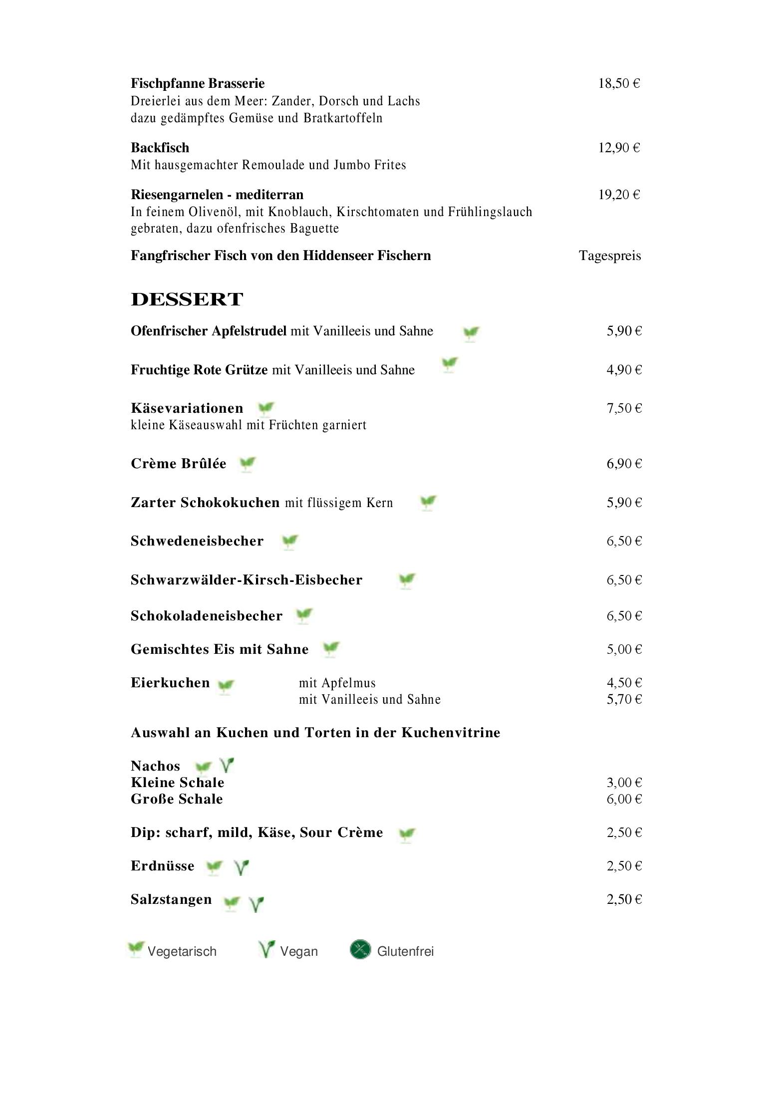 Speisekarte