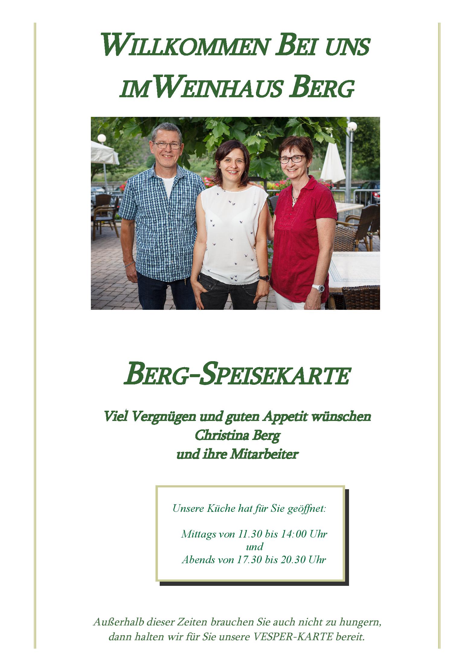 Speisekarte