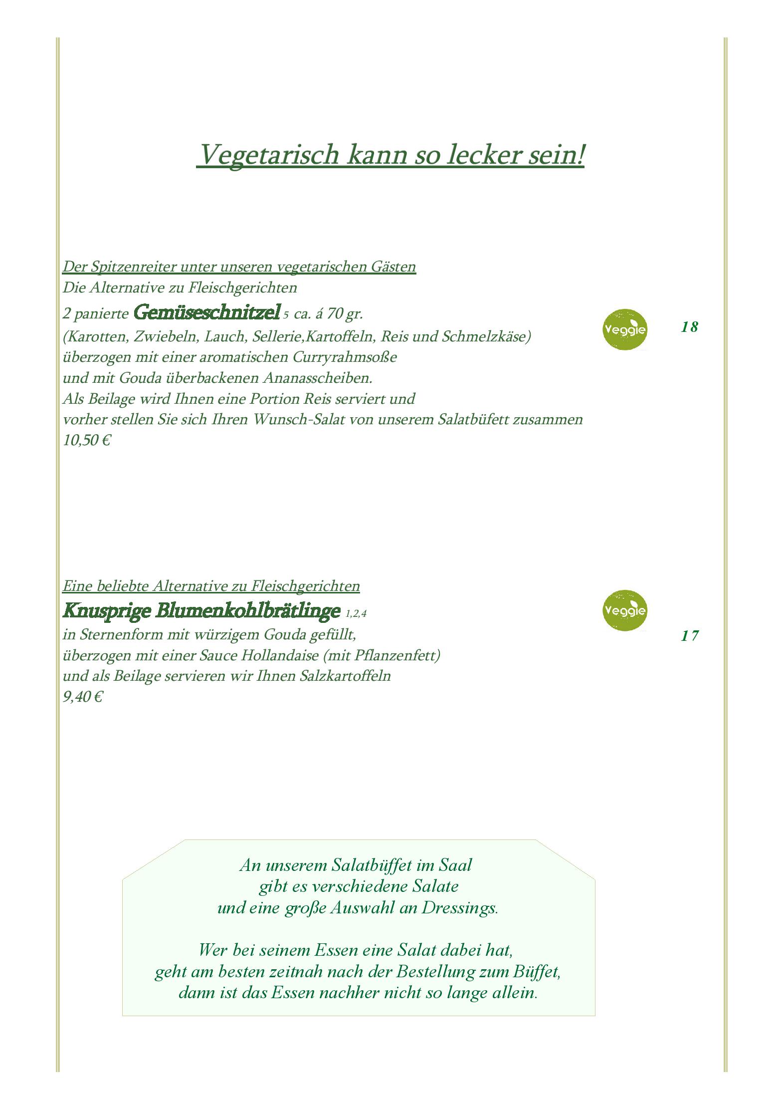 Speisekarte