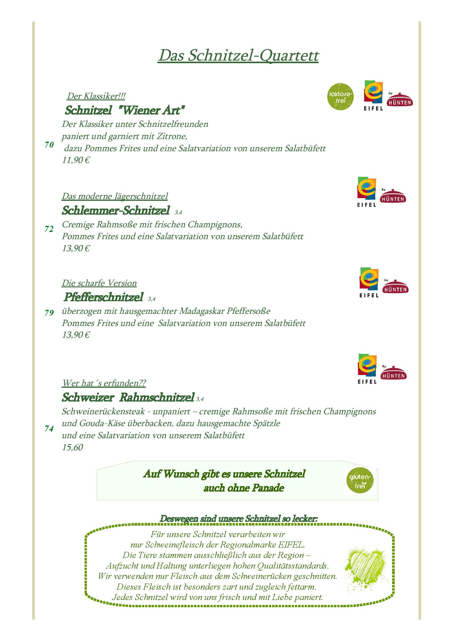 Speisekarte