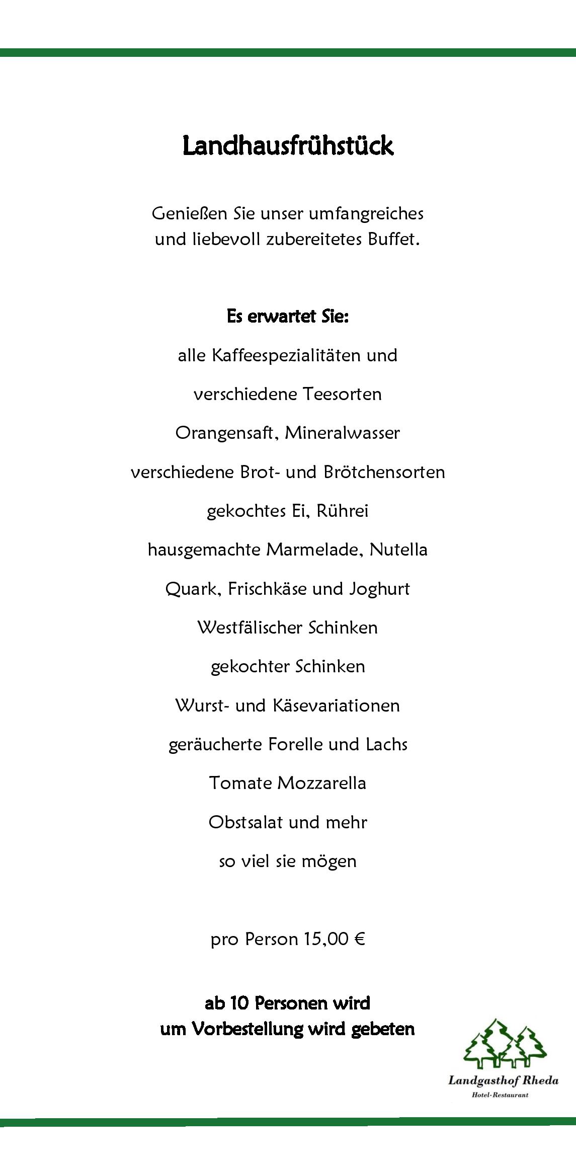 Speisekarte