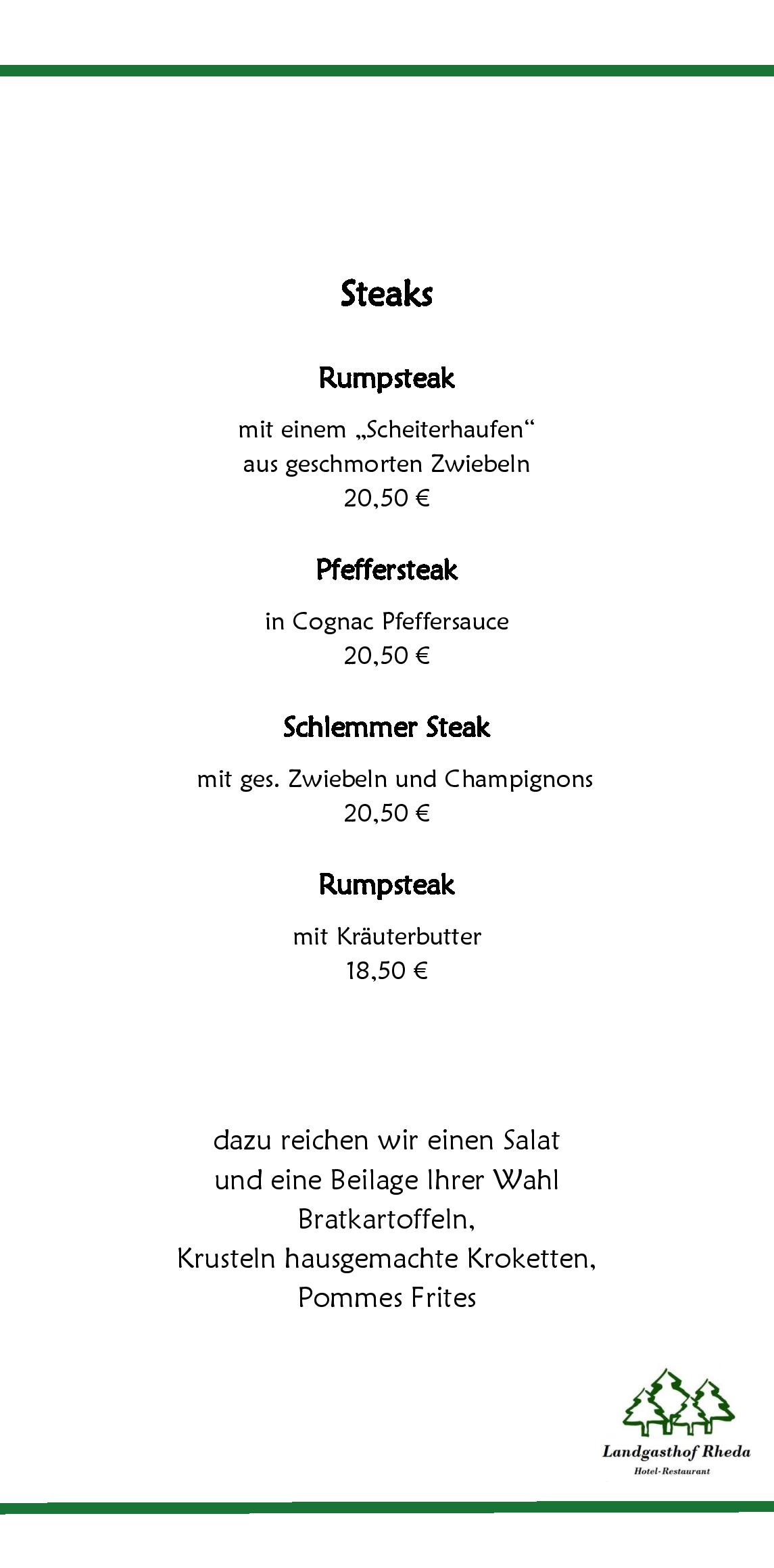 Speisekarte