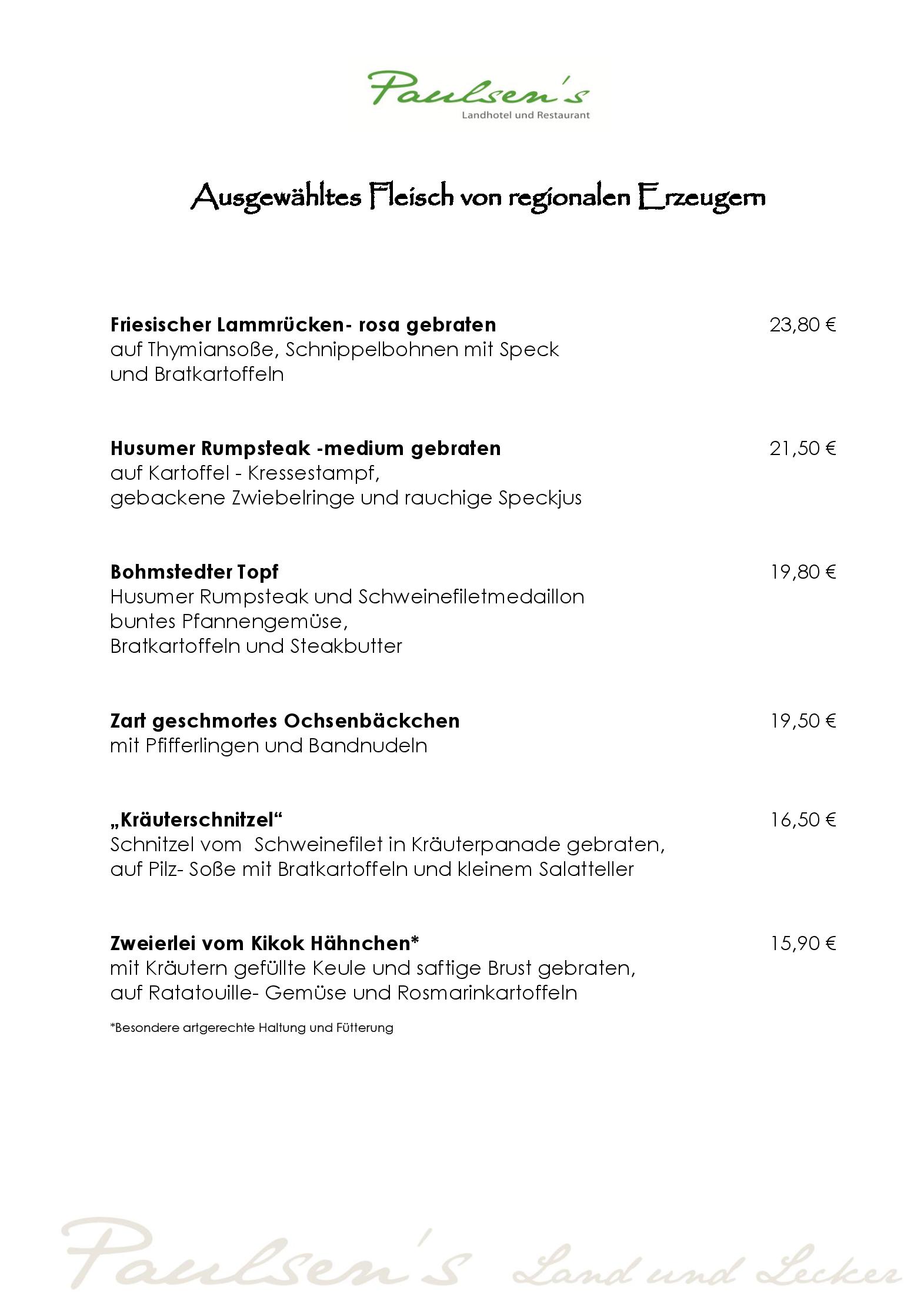 Speisekarte