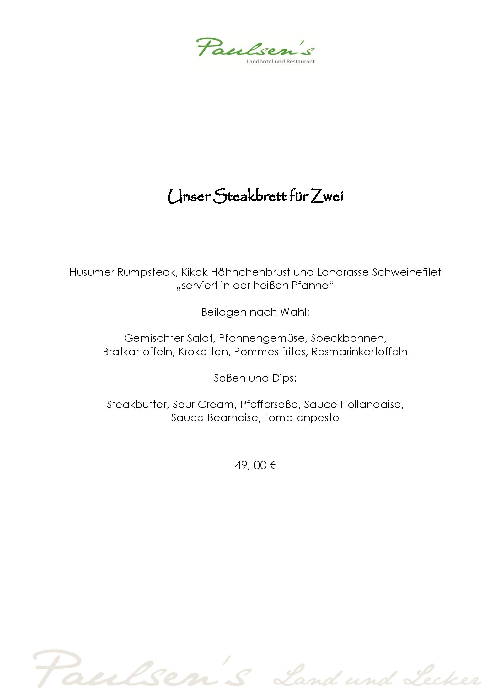 Speisekarte