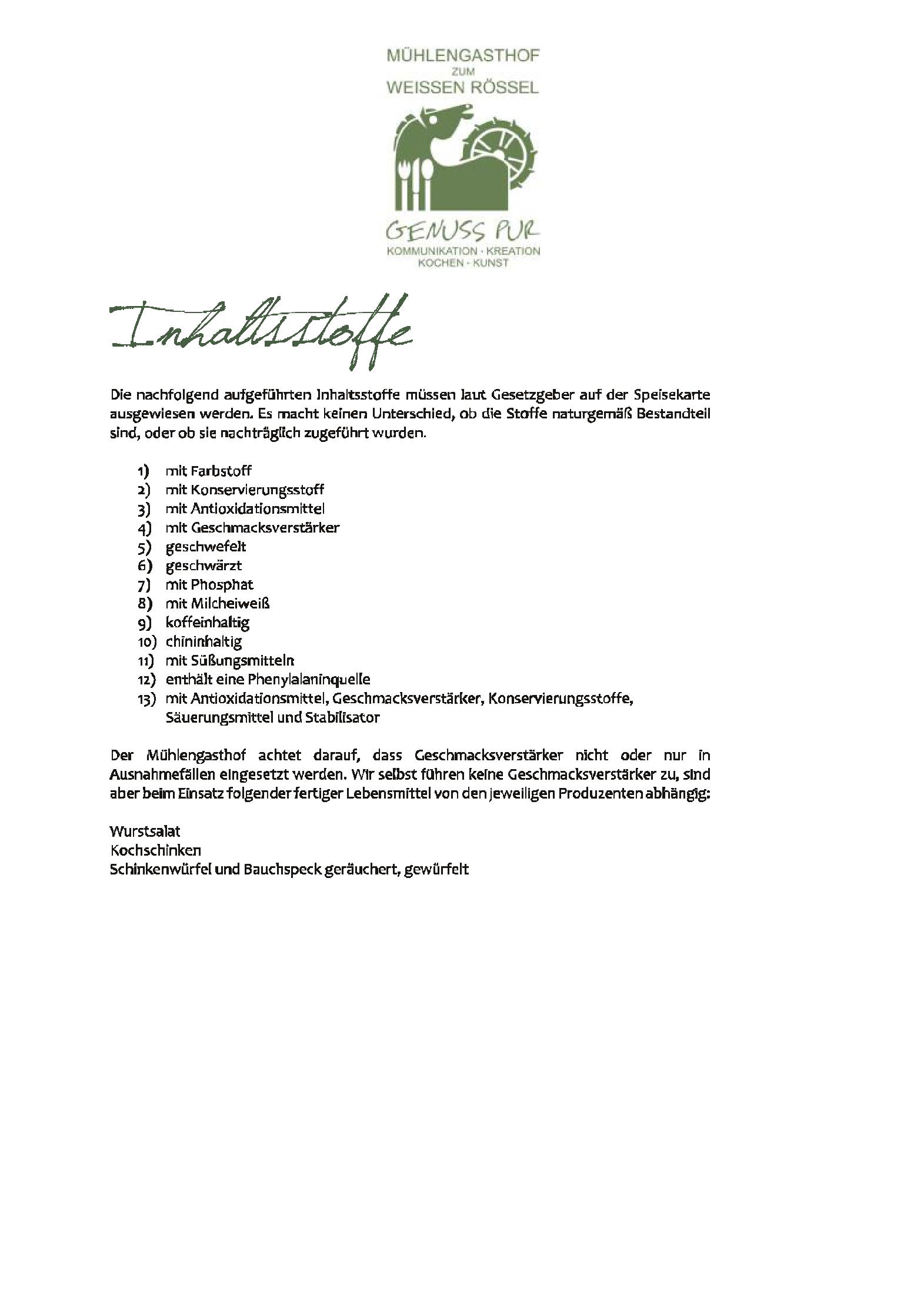 Speisekarte